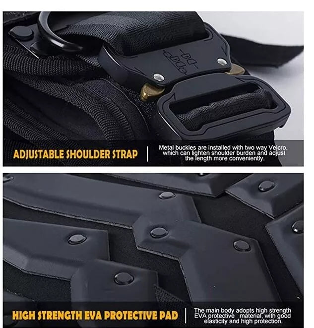 TF3 Tactical Vest Body Armor - Military Grade Adjustable Plate Carrier for Outdoor, Airsoft & Survival - Perfect for Hunting, Range Training & Tactical Missions