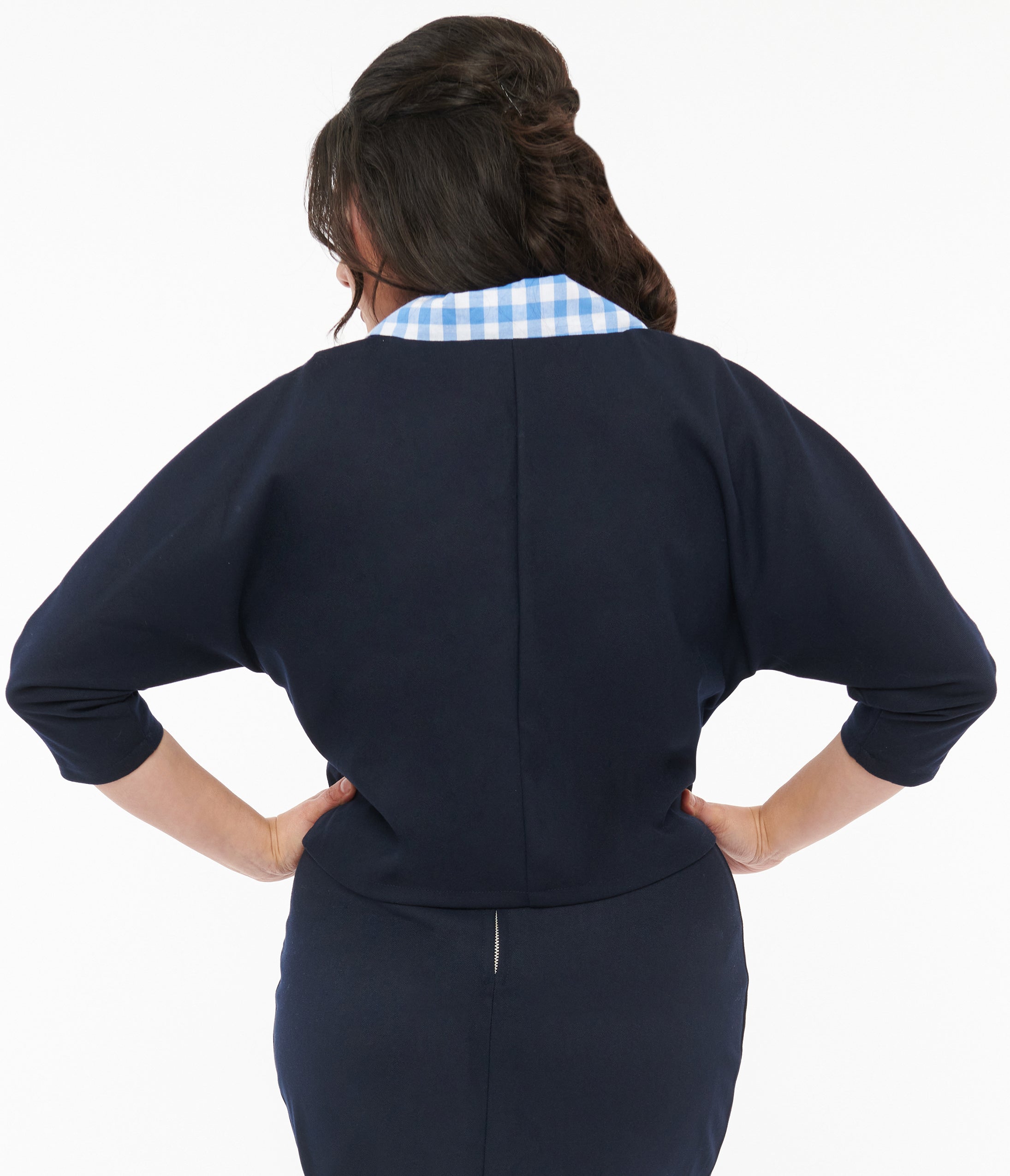 Vintage 1950s Barbie Navy Blue Commuter Box Coat - Retro Fashion Outerwear for Women | Perfect for Costume Parties, Themed Events & Vintage Style Outfits