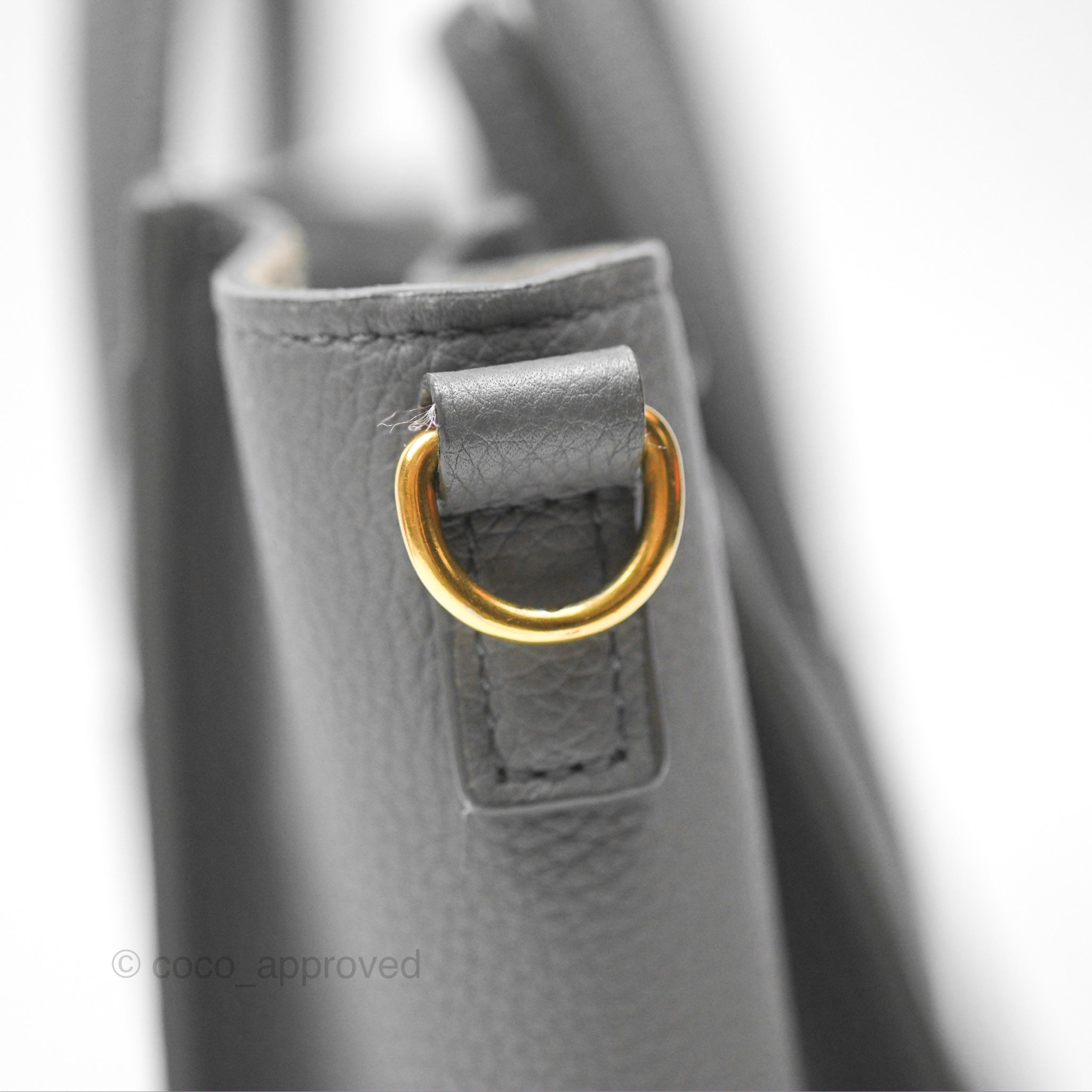 Celine Nano Luggage Bag in Grey Drummed Calfskin Leather - Perfect for Work, Travel & Everyday Luxury Handbag