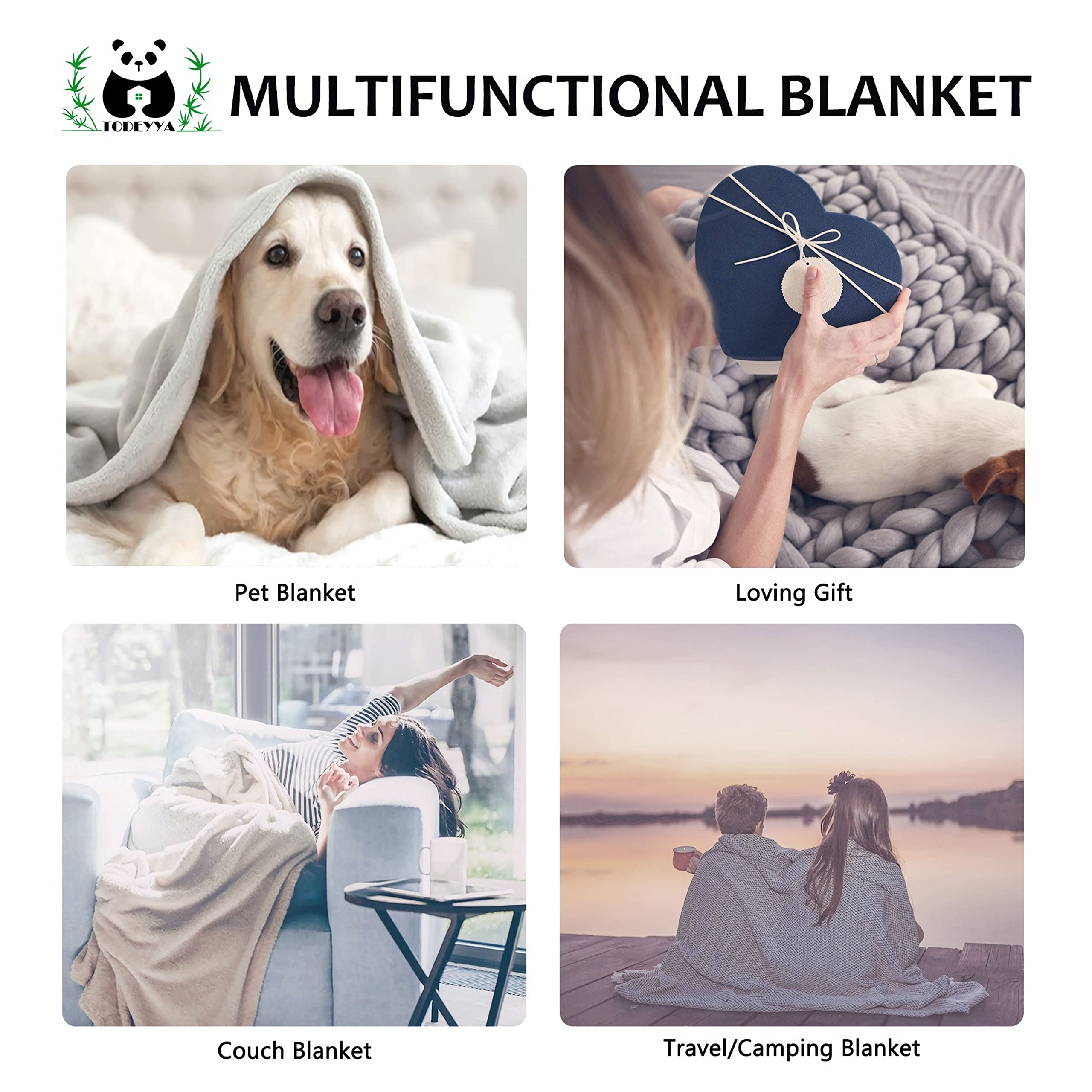 Dog Fried Chicken Nuggets White Throw Blanket - Soft Flannel Fleece for Couch, Bed & Gifts (120x90 in)