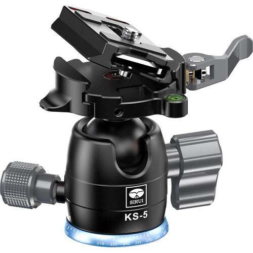 SIRUI KS 5 Friction Adjustable Low Gravity Ball Head - Professional Camera Tripod Head for DSLR & Mirrorless Cameras - Perfect for Landscape, Wildlife & Travel Photography