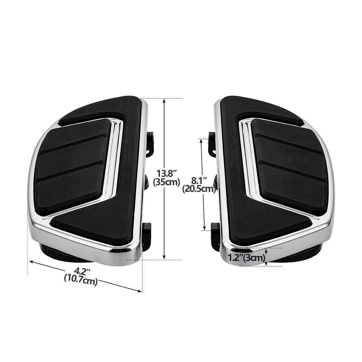 TCMT Front Rider Airflow Footboard Floorboard for Harley Touring Road King Electra Street Road Glide (1986-2025) & Trike Models (2008-2023) - Softail FL (1986-2017) & Switchback FLD (2012-2016) - Enhanced Comfort & Style for Long Rides & Cruising