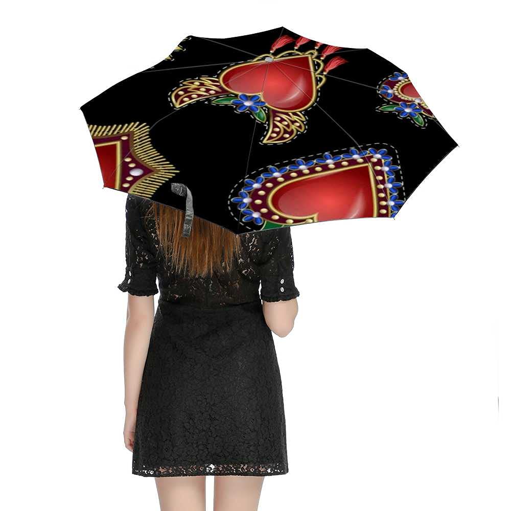 Windproof Travel Umbrella with Peacock Feather Design - Compact Folding Automatic Open Close Rain Umbrella for Men & Women - Perfect for Golf, Travel, and Everyday Use