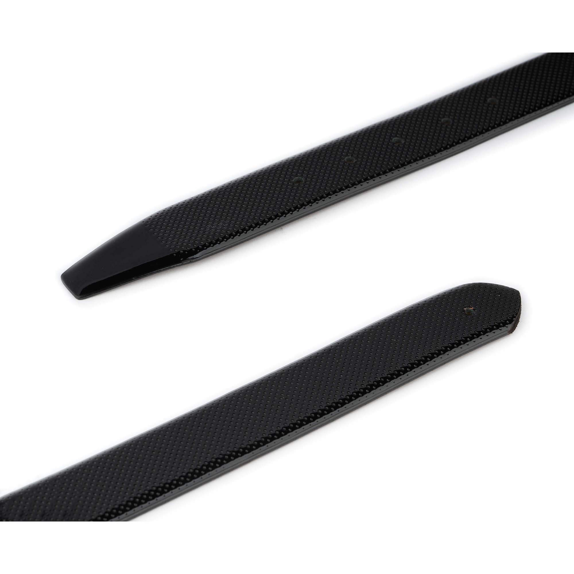 Ferragamo Style Men's Belt Strap - Black Patent Leather with Dotted Design | Formal & Casual Wear | Perfect for Office, Business Meetings & Special Occasions