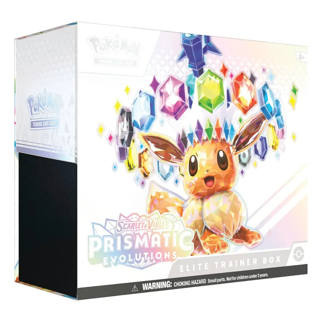 Pokemon TCG: Scarlet & Violet Prismatic Evolutions Elite Trainer Box (ETB) - 36 Packs, Sleeves & Dice | Collectible Trading Card Game for Players & Fans | Perfect for Tournaments, Gifts & Display
