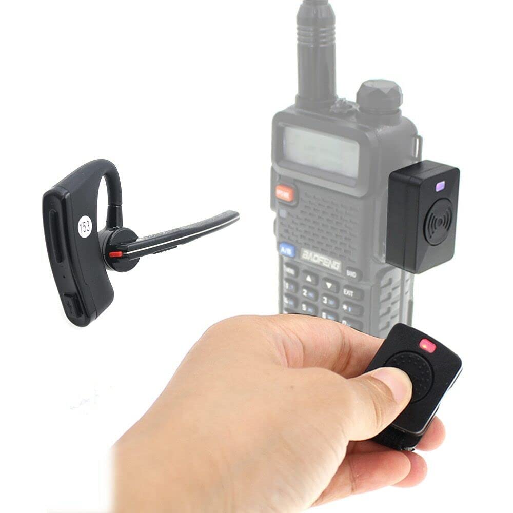 BAOFENG K1 Plug PTT Earphone with Noise Cancelling Mic - Hands-Free Wireless Headset for UV-82 UV-5R Walkie Talkies (K Plug Connector) - Ideal for Construction, Security, Outdoor Adventures & Event Coordination