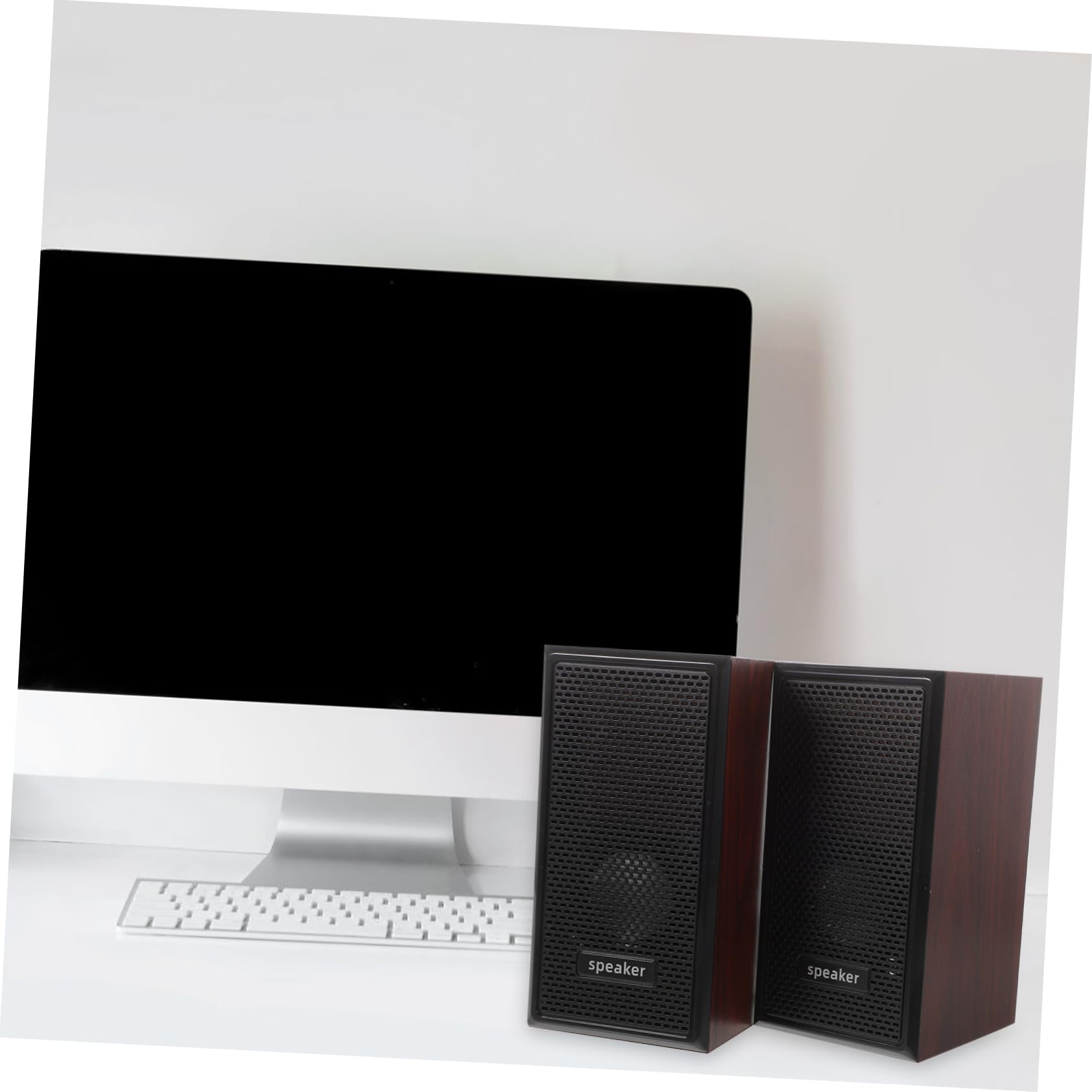 Veemoon Wooden PC Speakers for Desktop & Laptop - Compact 2-Piece Set for Enhanced Sound Quality | Perfect for Home Office, Gaming, and Multimedia Use