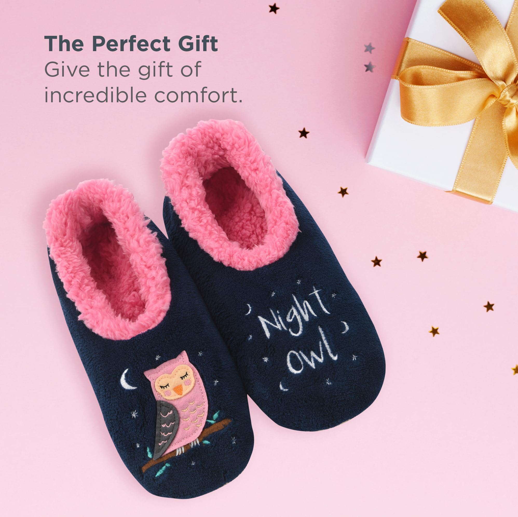 Cozy Snoozies Pairable Slipper Socks for Women - Non-Slip Fuzzy House Slippers with Fun Designs | Perfect for Indoor Comfort, Lounge Wear & Gift Giving