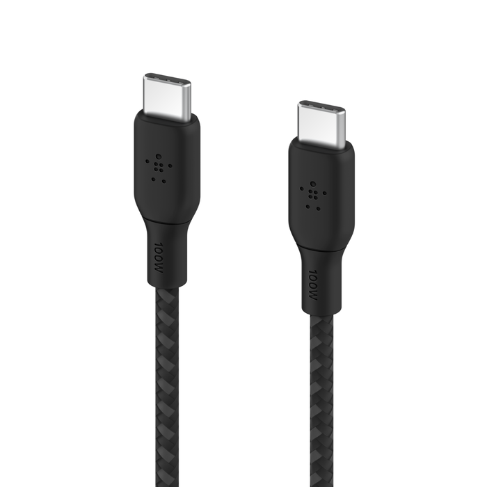 Belkin USB C to USB C Cable 100W Fast Charging 2M (6.6ft) Black - Power Delivery for MacBook, iPhone 15, iPad Pro & More