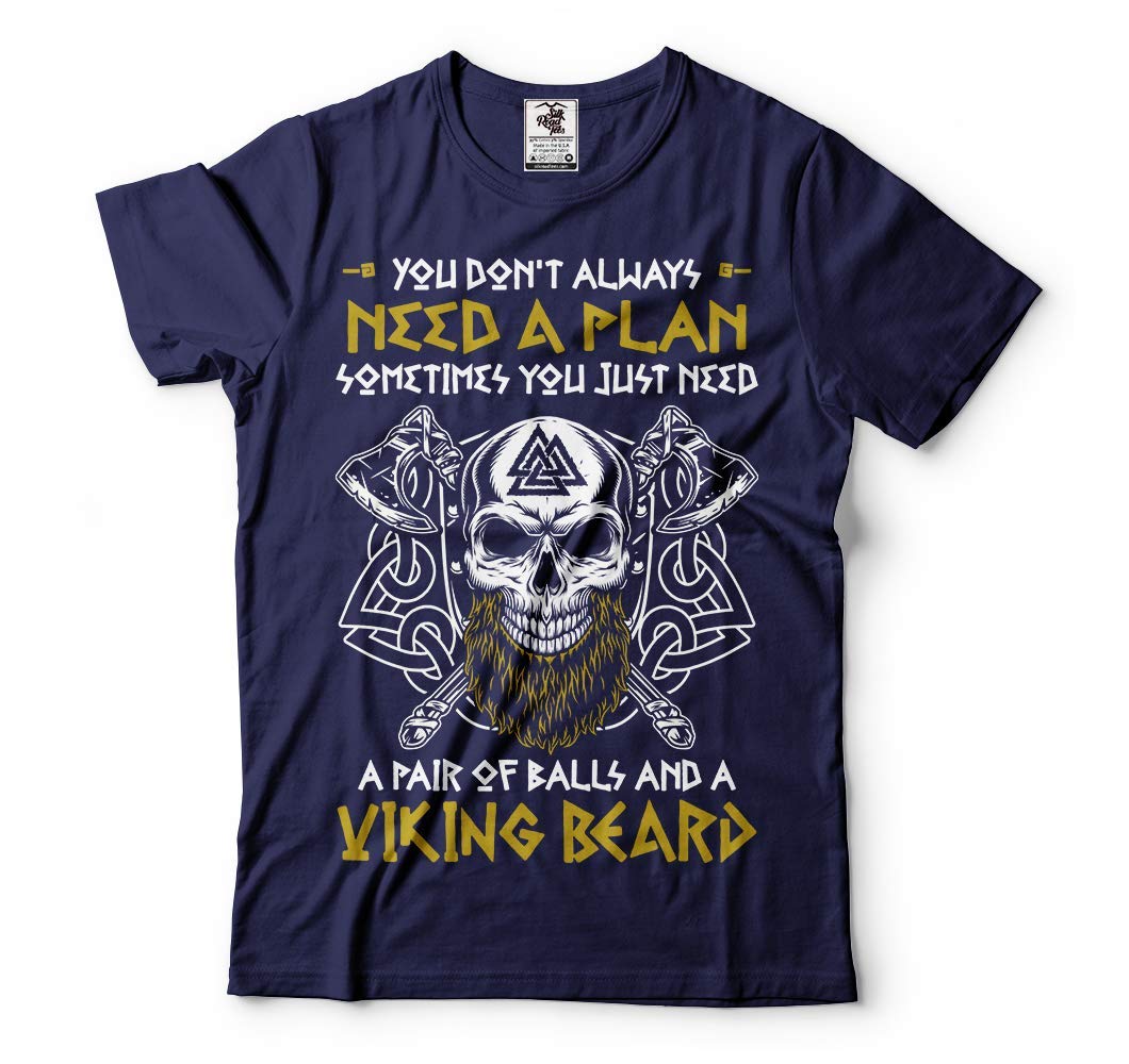 Viking Beard T-Shirt | Norse Mythology Graphic Tee | Thor & Odin Inspired Nordic Design | Perfect for Viking Lovers, Cosplay & Norse History Enthusiasts