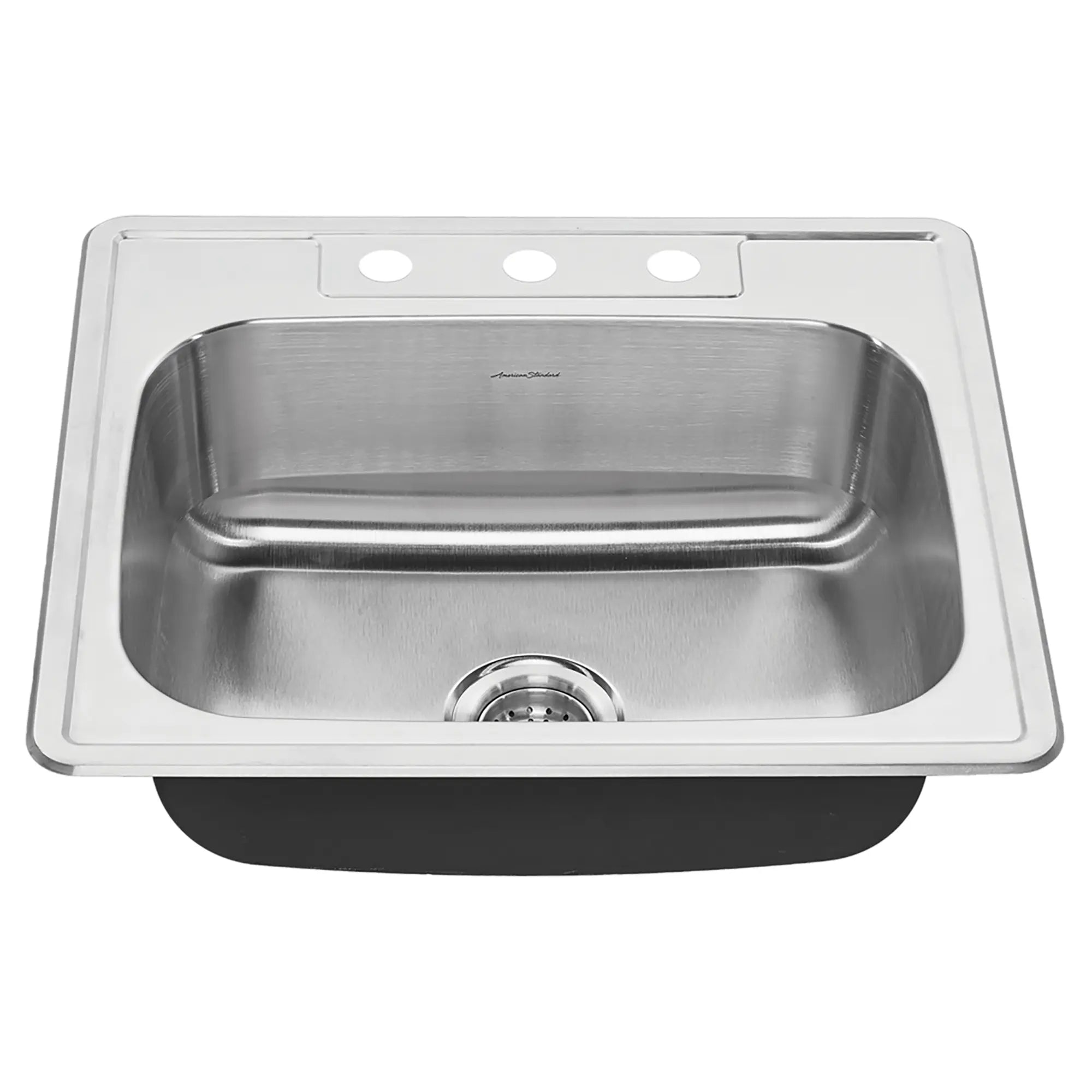 Stainless Steel 25x22 Inch 3 Hole Top Mount Single Bowl ADA Compliant Kitchen Sink - Perfect for Residential & Commercial Kitchens, Restaurants, and ADA Accessible Spaces