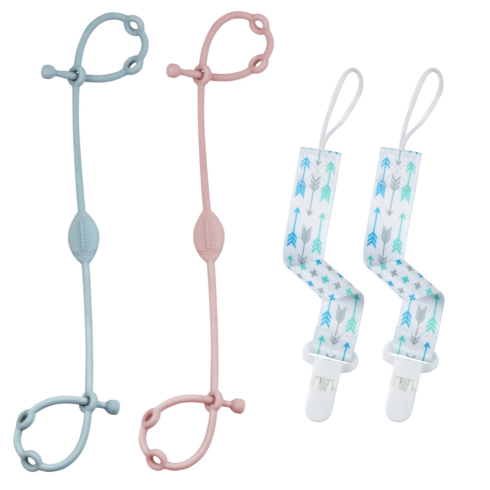 4-Pack Baby Safety Straps for Sippy Cups, Bottles, Toys & Teethers - Secure Toddler Essentials for High Chairs, Strollers & Car Seats