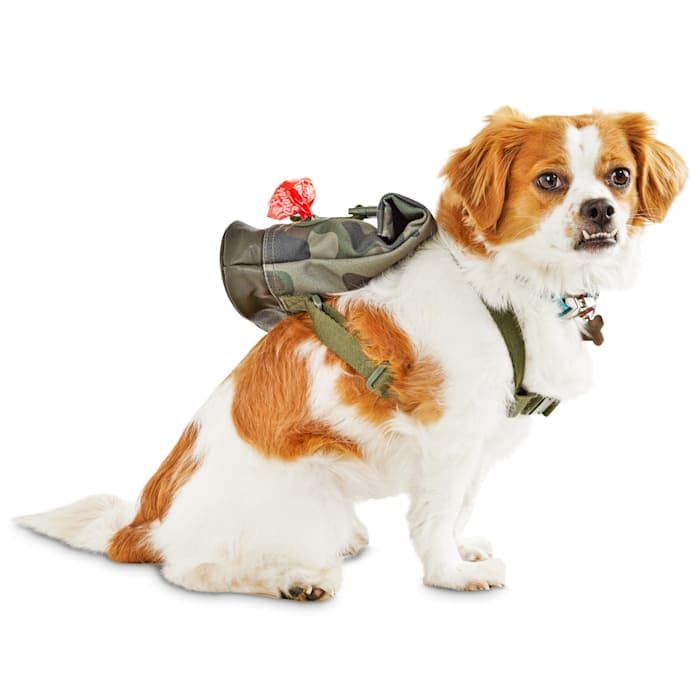 Reddy Camo Canvas Dog Backpack for Small & Medium Dogs - Durable Pet Carrier for Hiking, Travel & Outdoor Adventures
