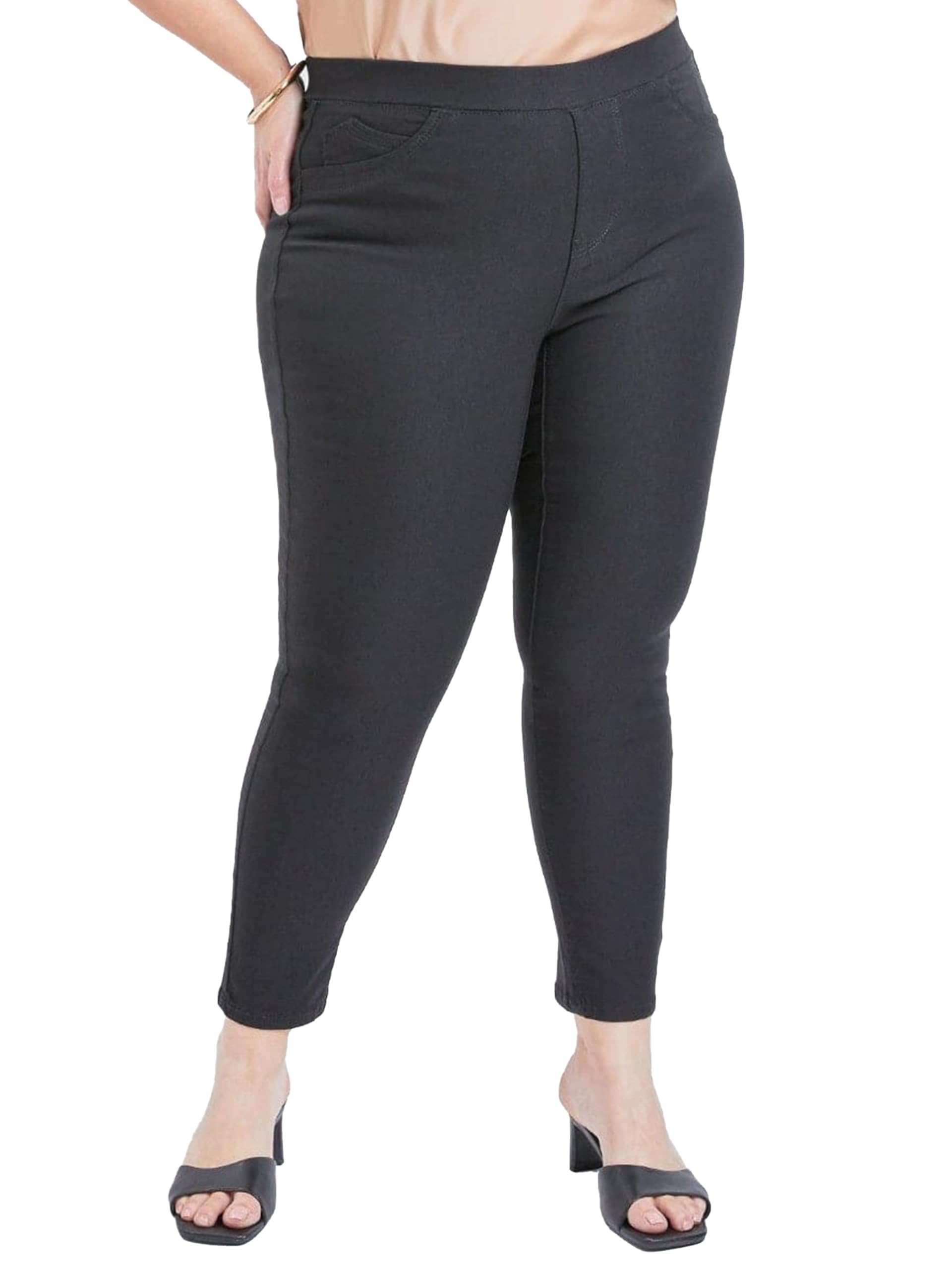 YMI Jeans Women's Plus Size Wannabettabutt Mid-Rise Jeggings - Stretchy Comfort Denim Pants for Curvy Figures | Perfect for Casual Wear, Work & Date Nights