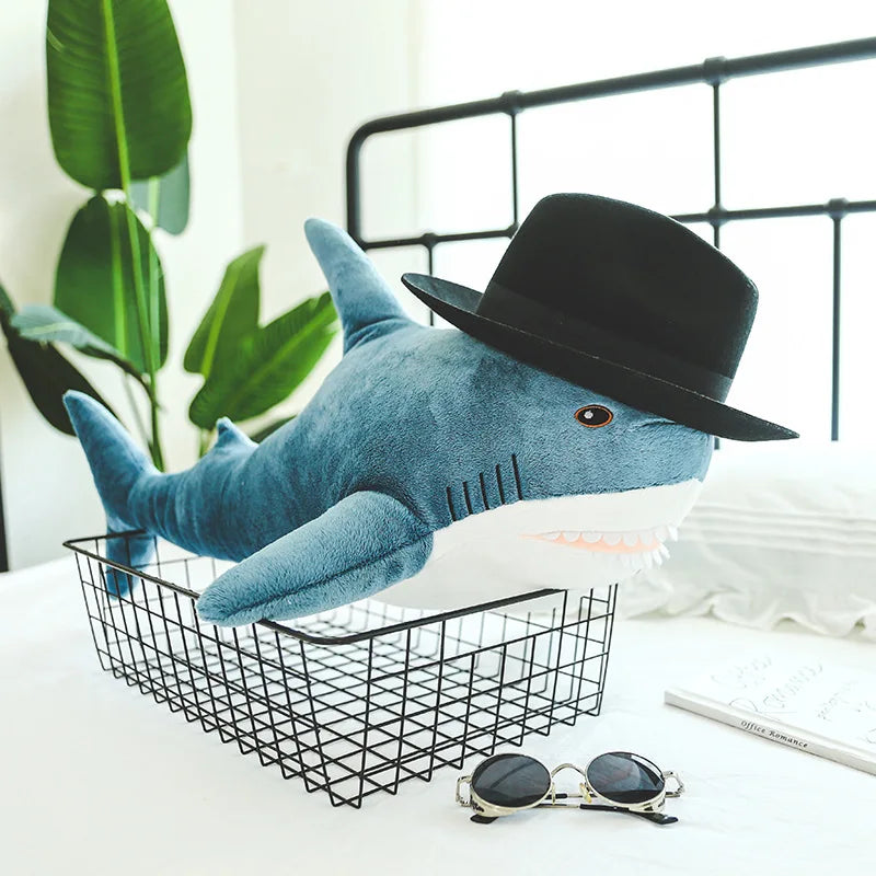 45/60cm Hot Shark Plush Toy - Soft Stuffed Animal Shark Pillow for Kids, Reading Cushion, Baby Comfort Doll, Perfect Birthday Gift for Boys & Girls - Great for Bedtime, Nursery Decor, and Playtime Cuddles