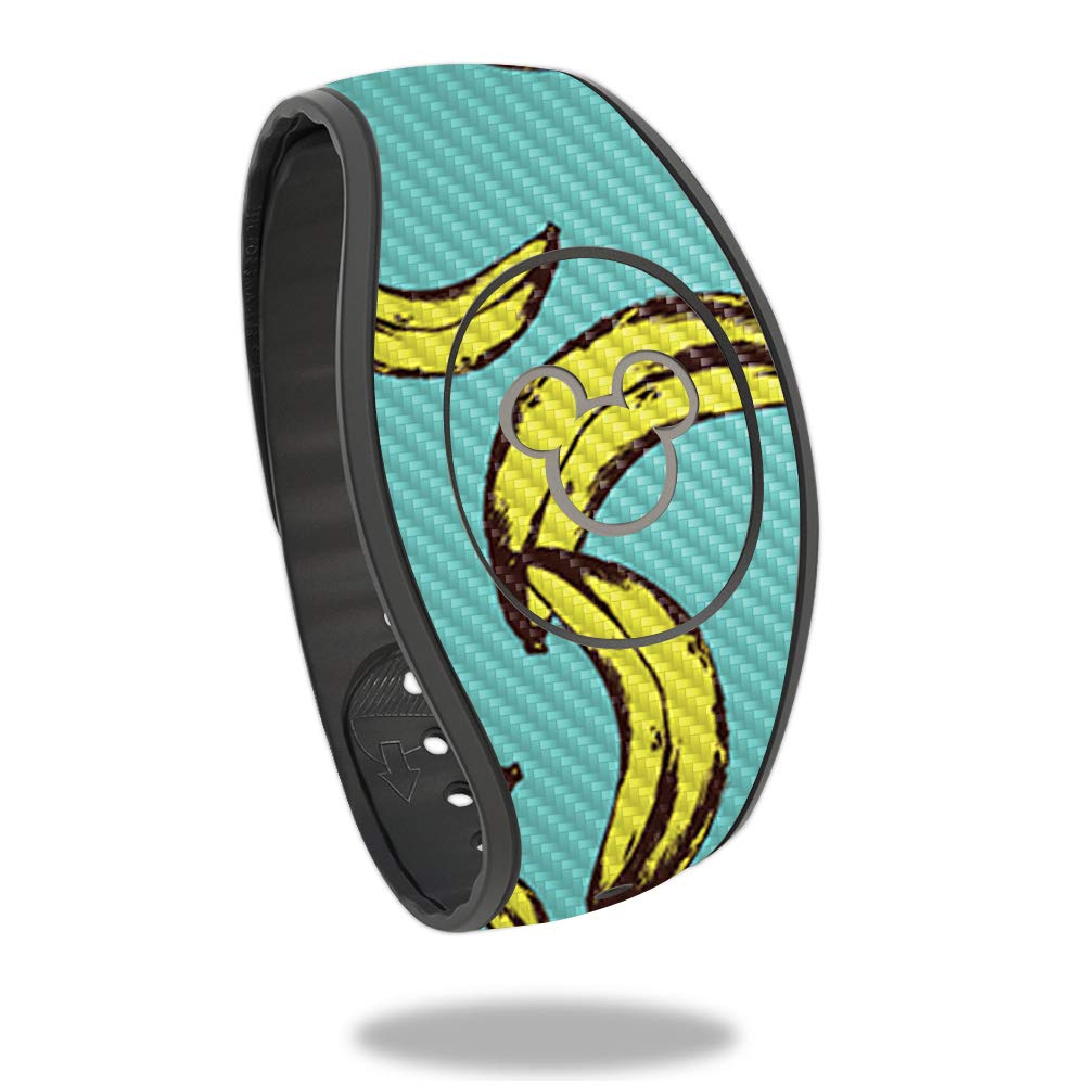 Premium Carbon Fiber Skin for Disney MagicBand 2 - Banana Design | Durable Protective Cover with Textured Finish | Easy to Apply & Remove | Made in USA | Perfect for Theme Park Visits & Disney Collections