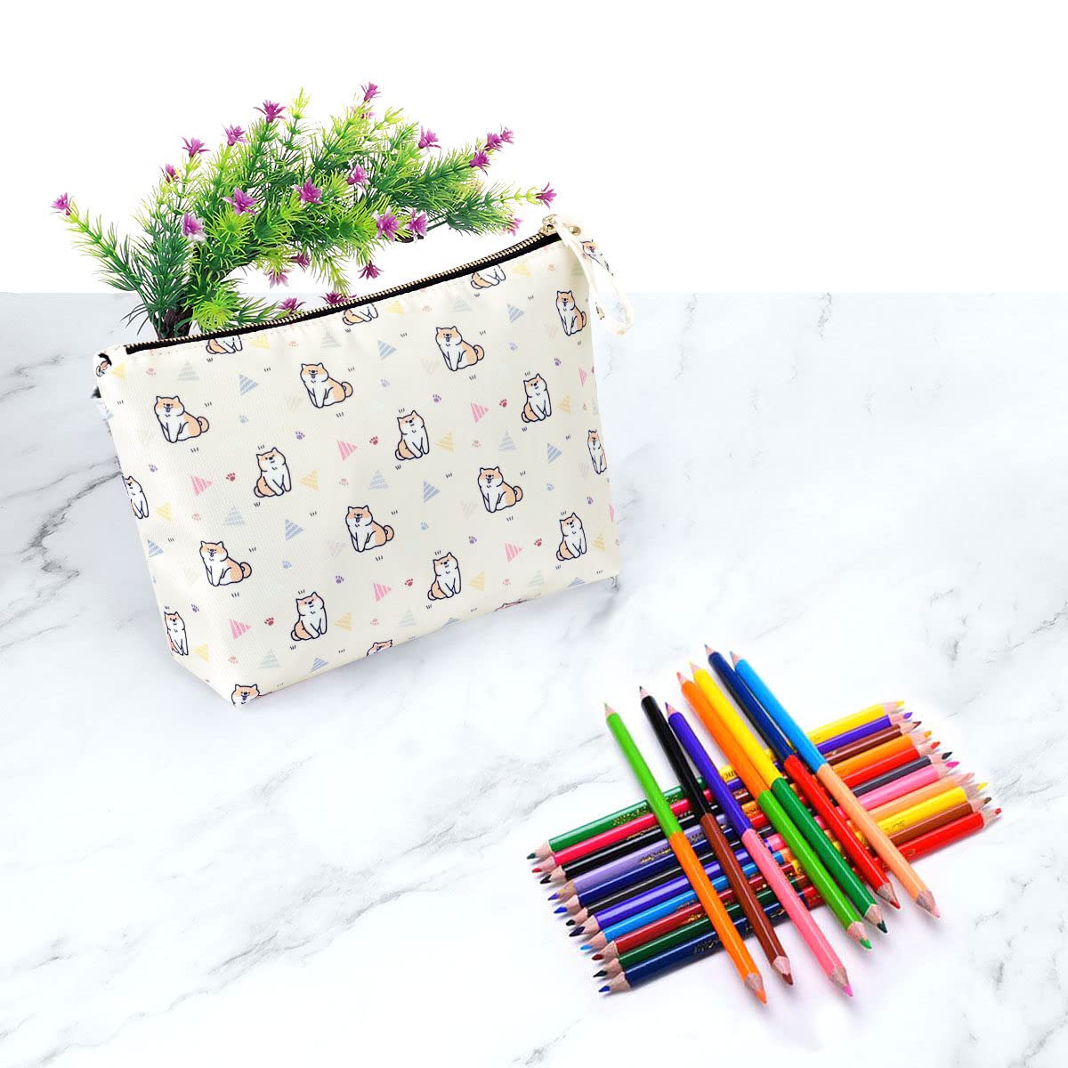 Kamo Makeup Bags for Women - Waterproof Cosmetic Organizer with Zipper, Travel Toiletry Bag, Pencil Case | Perfect for Travel, Gym, Work & Daily Essentials Storage