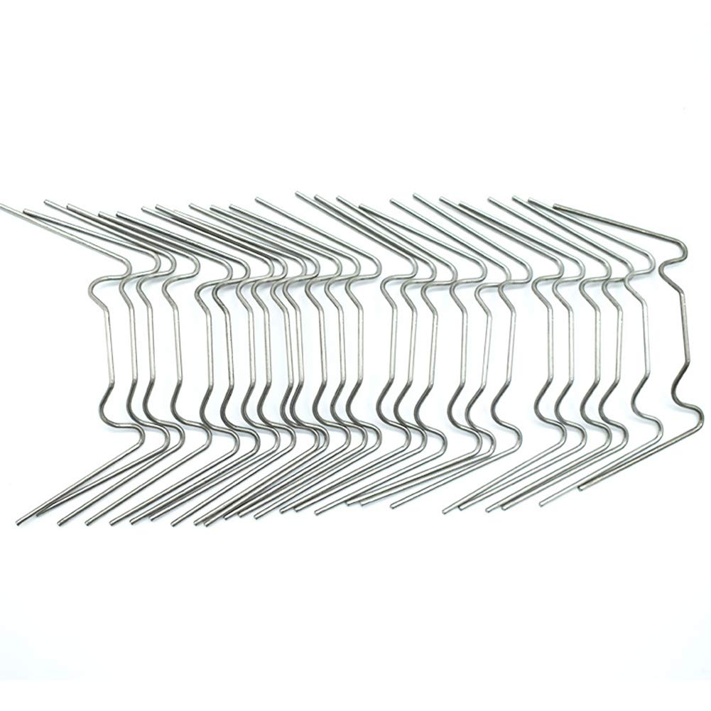 100 Pcs Stainless Steel Greenhouse Glass Pane Fixing Clips with Wire - Durable Glazing Clips for Aluminum Greenhouses - Perfect for Securing Glass Panels in Home Gardens & Commercial Greenhouses