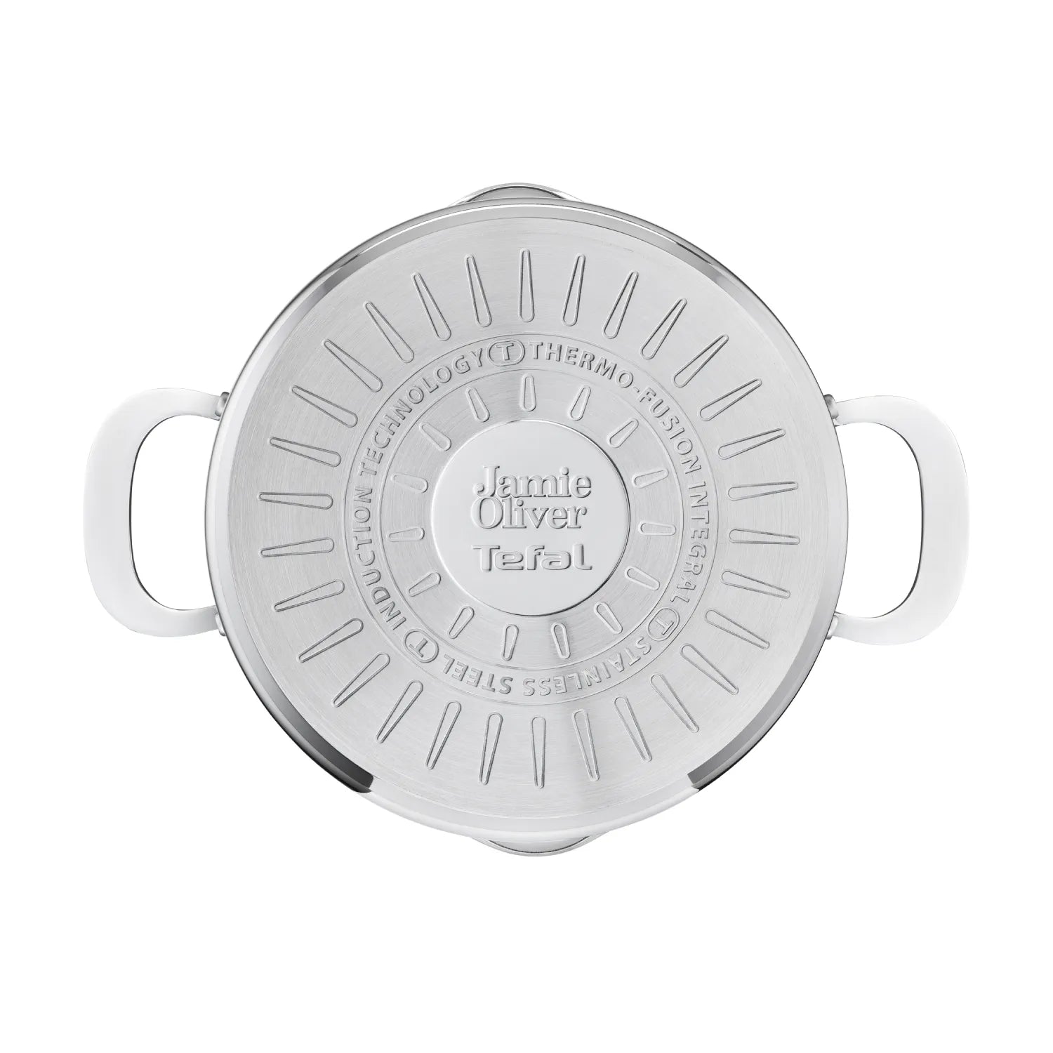 Jamie Oliver by Tefal Cook Smart Induction Stainless Steel 3-Piece Pot Set with Lids - Perfect for Induction Cooking, Professional Chefs & Home Kitchens