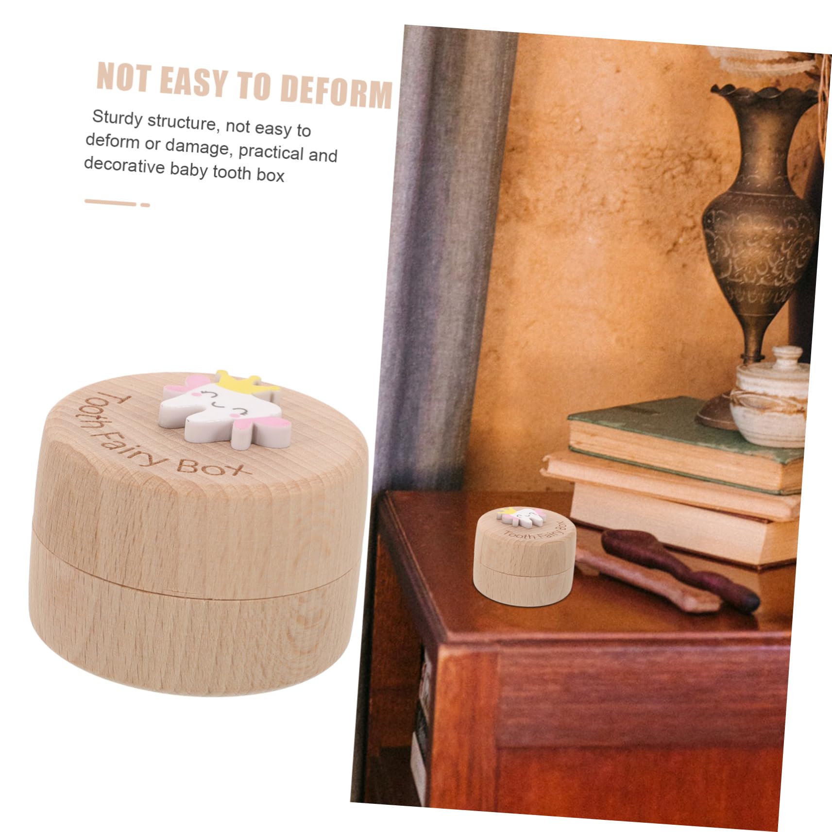 RORPOIR Wooden Tooth Holder Box for Kids - Children's Tooth Storage Organizer - Perfect for Baby Teeth Keepsake & First Tooth Memory Box