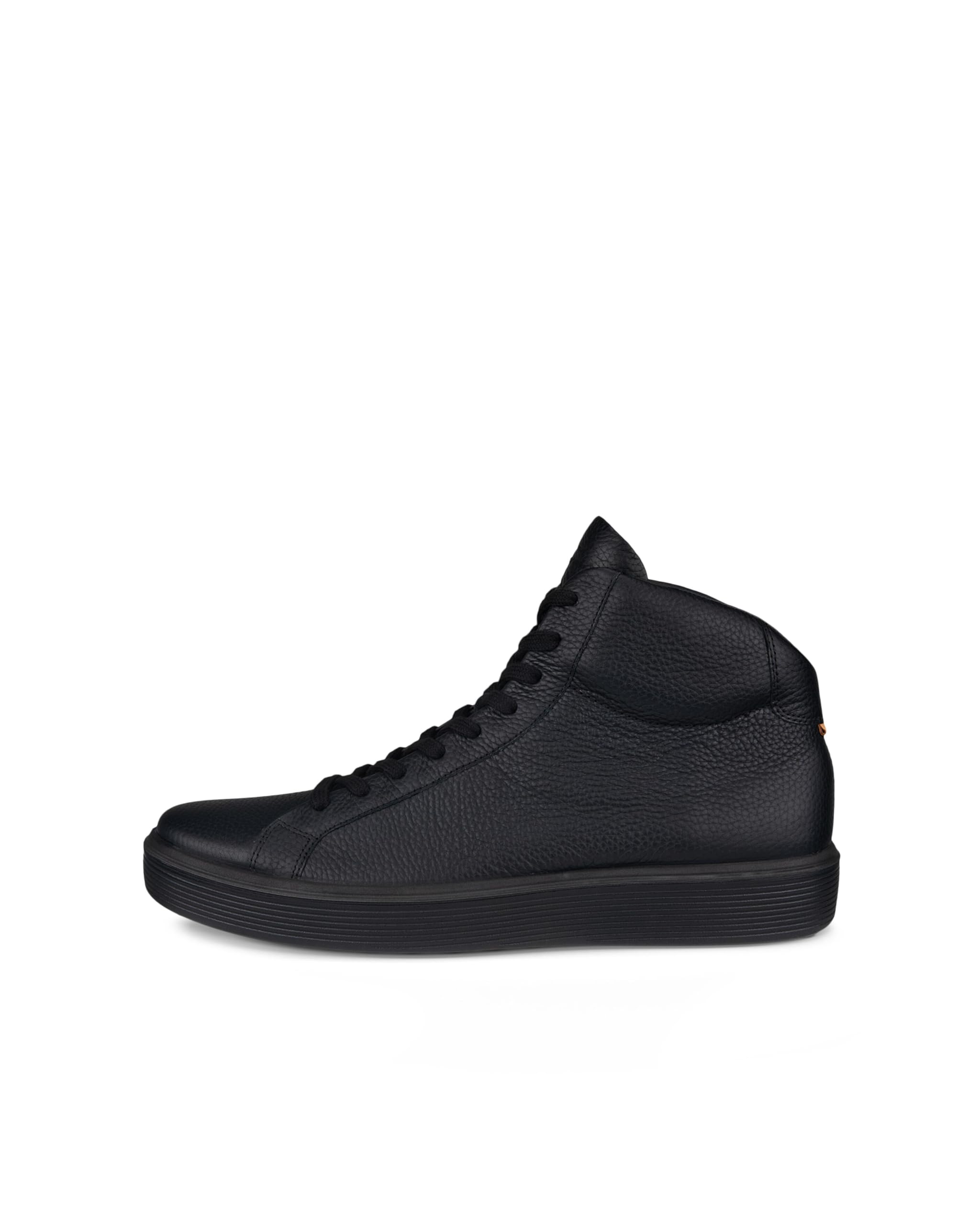 ECCO Men's Soft 60 Hi Top Sneakers - Comfortable Leather High Top Shoes for Walking & Casual Wear | Durable Slip-Resistant Design for Work & Everyday Use