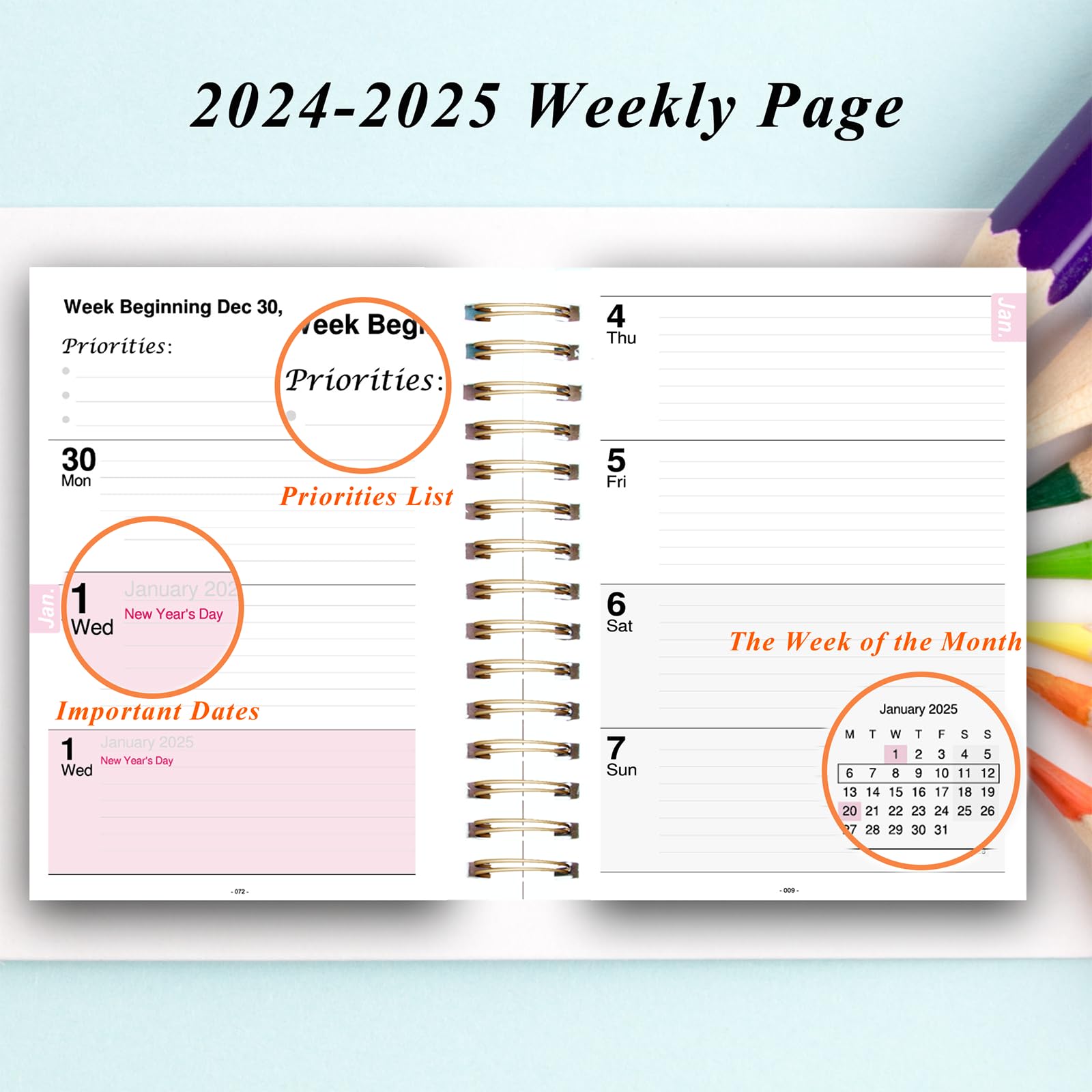 2024-2025 Academic Planner - Daily Weekly Monthly Organizer July 2024 to June 2025 - 5