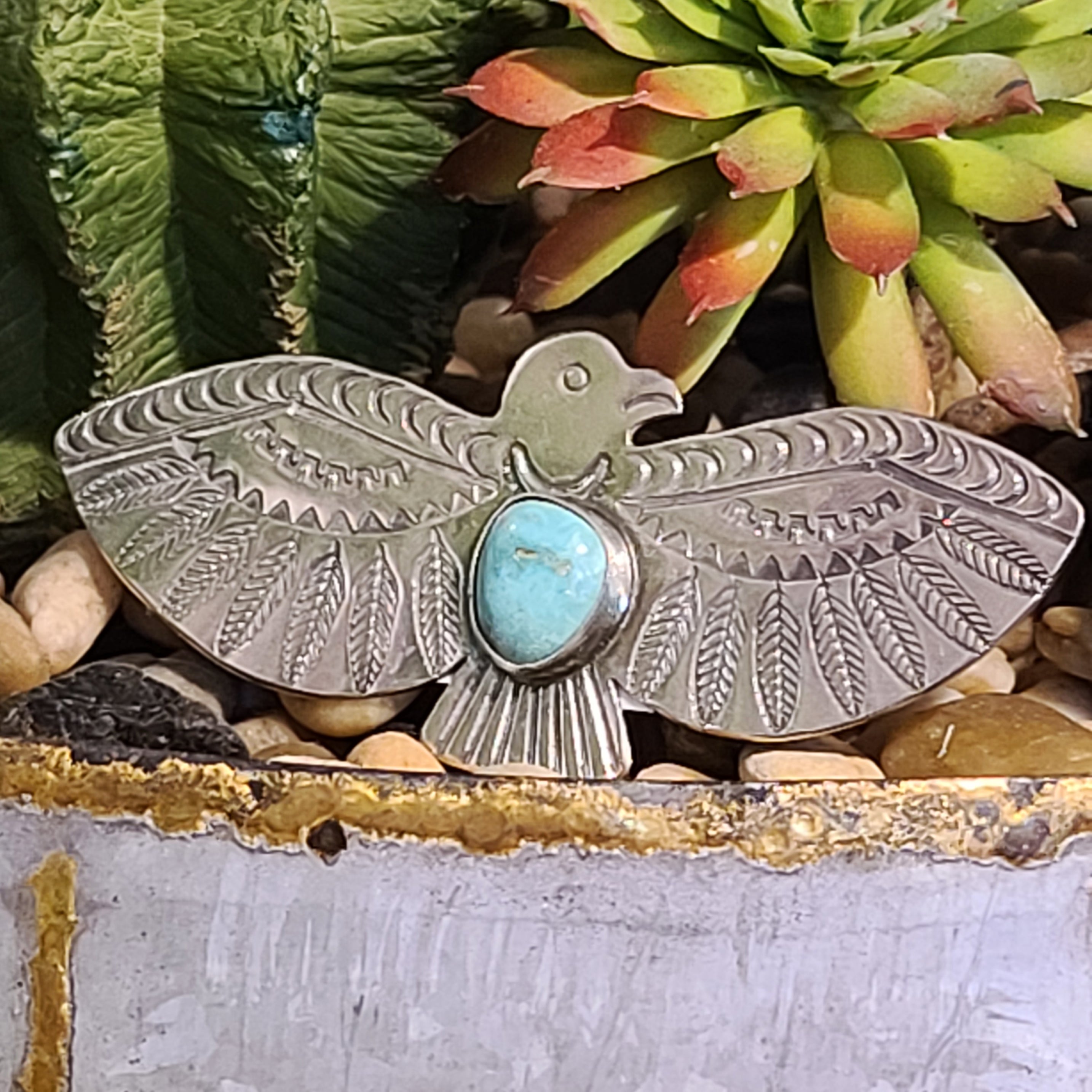 Peyote Bird Designs Turquoise Stone Pin - Handmade Native American Beaded Brooch for Women | Perfect for Jackets, Hats, Bags & Boho Fashion Accessories