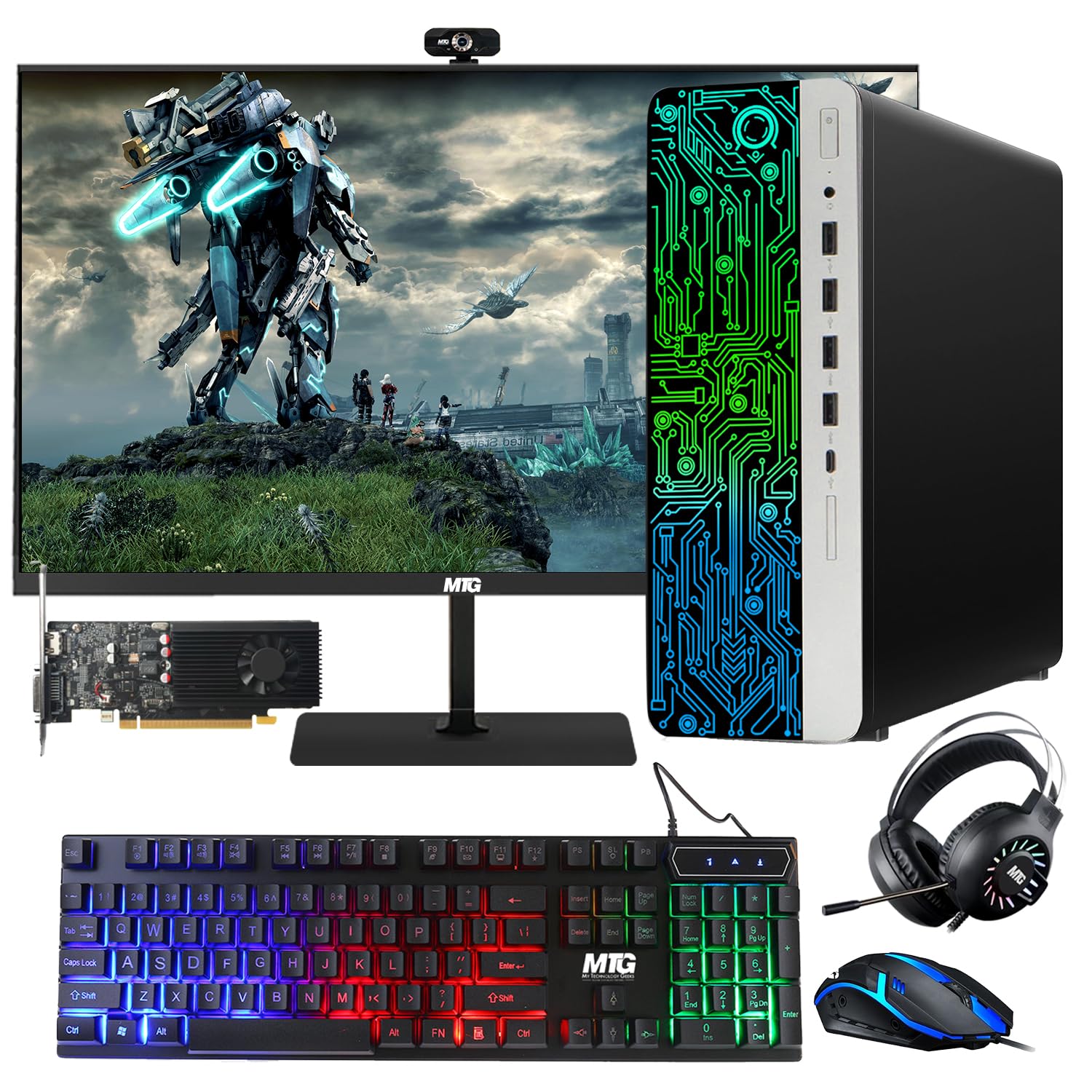 HP G3 Gaming PC - Intel i7, GT 1030, 16GB RAM, SSD+HDD - Perfect for Esports & Streaming