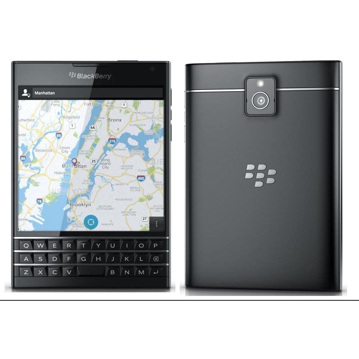 Unlocked BlackBerry Passport Smartphone 32GB Black - Business Phone with Physical Keyboard for Professionals & Travelers