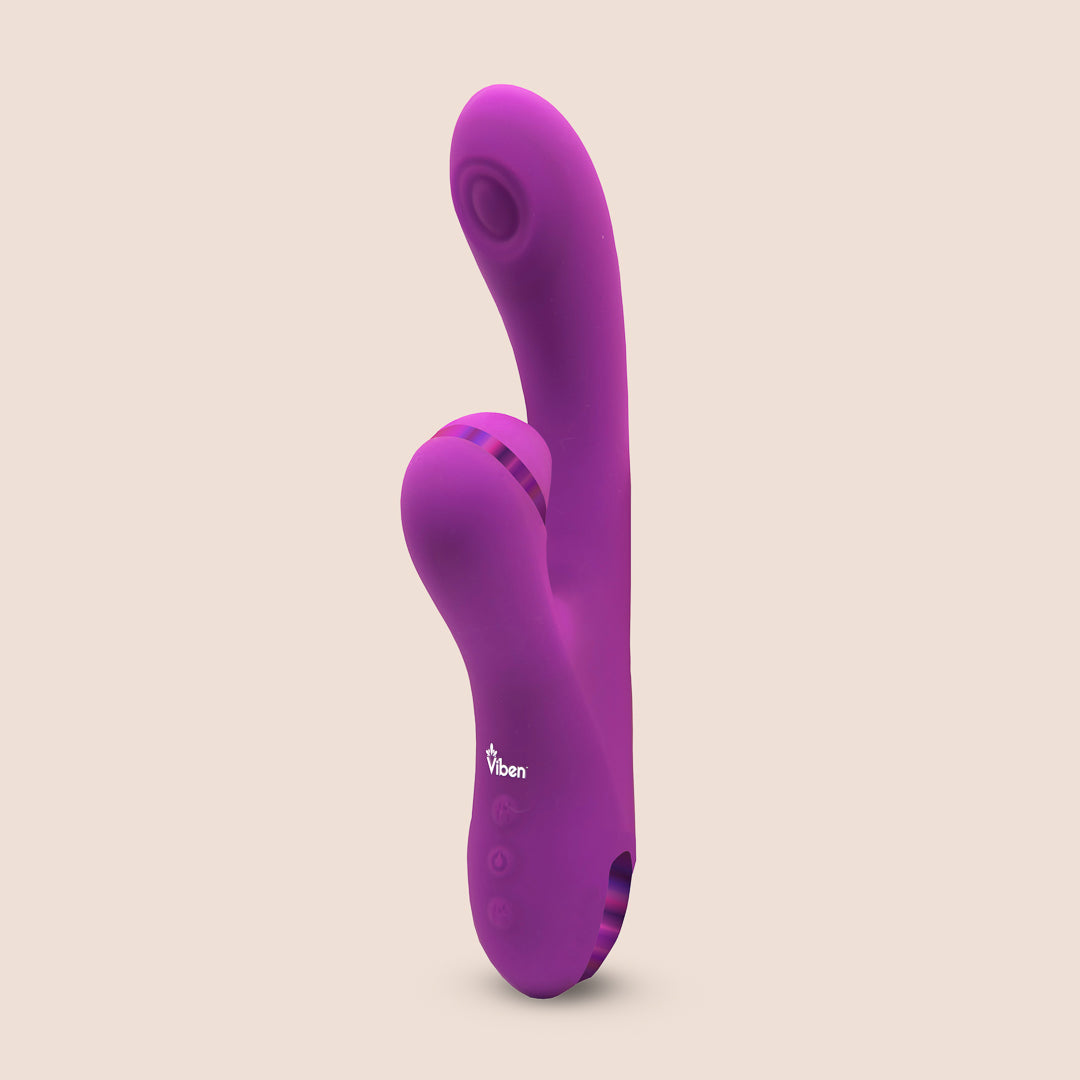 Premium Rechargeable Rabbit Vibrator with Thrusting & Suction - Dual Stimulation for Powerful Orgasms | Perfect for Solo Play & Couples Intimacy | Ultra Quiet & Waterproof Design