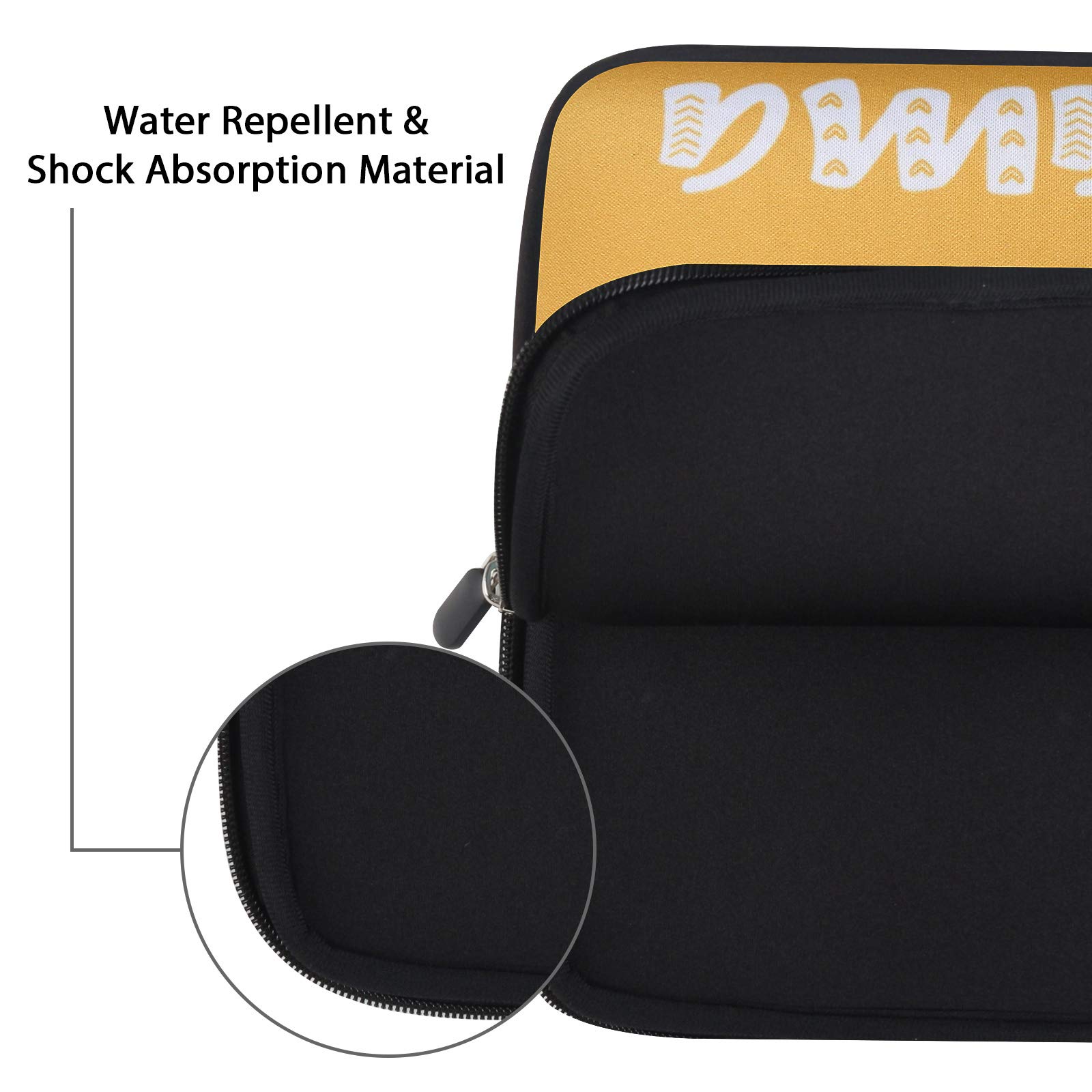 Violet Mist 11-12 Inch Neoprene Laptop Sleeve Case - Waterproof Protective Carrying Bag with Handle for MacBook, Notebook & Tablet - Perfect for Travel, Office & School Use