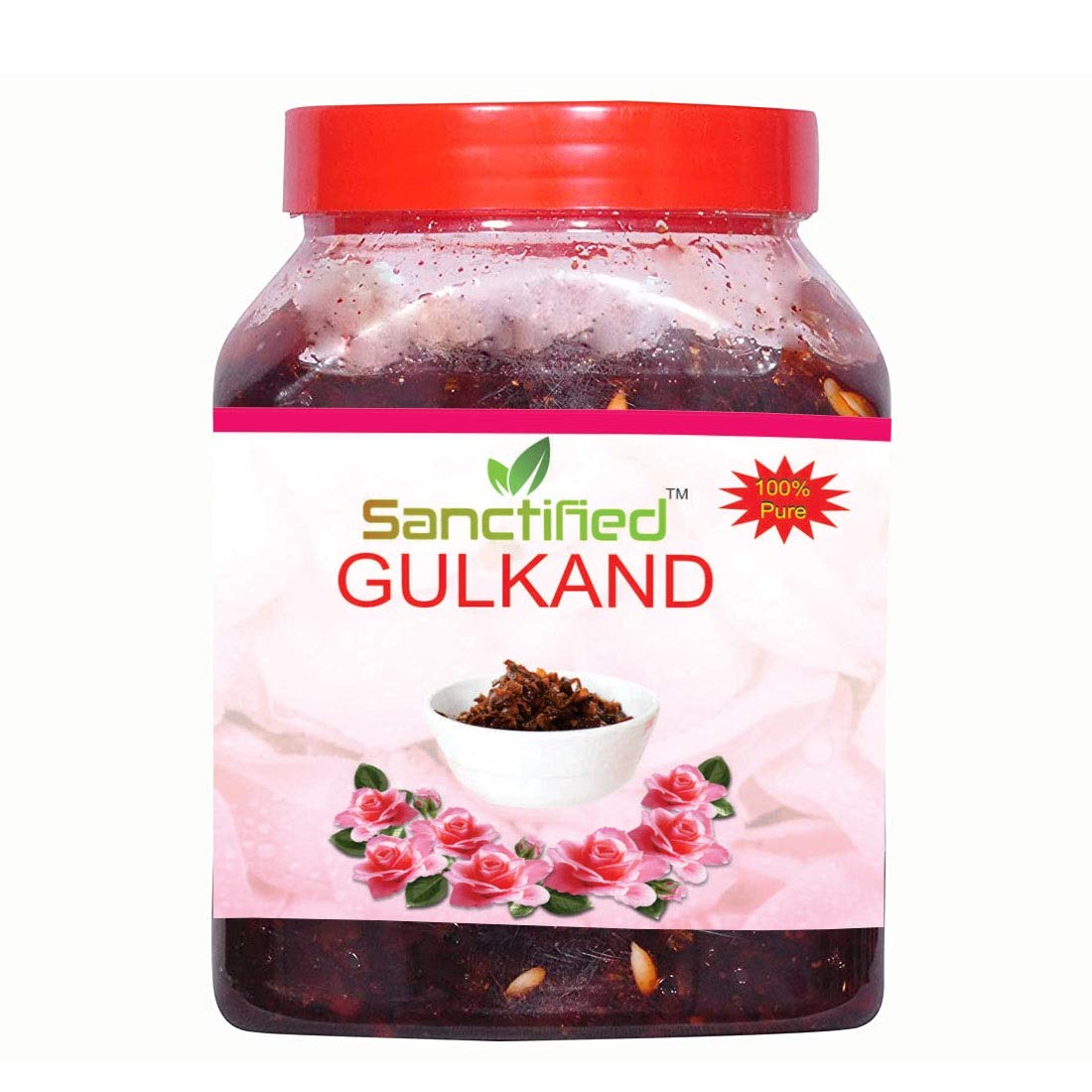 Premium SANCTIFIED Gulkand - 100% Natural Rose Petal Preserve (500g) | Sweet Herbal Jam | Organic Mouth Freshener | Pure Rose Petal Spread for Desserts, Drinks & Ayurvedic Remedies