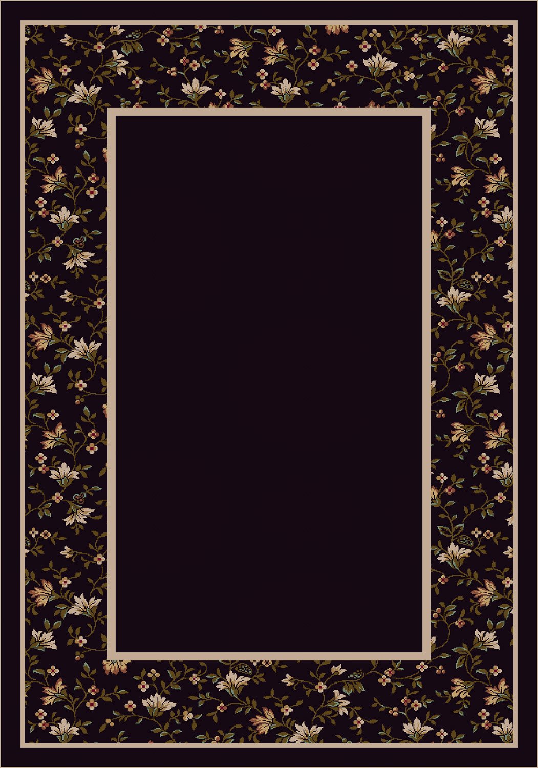 Design Center Garden Glory Onyx Rug 5'4