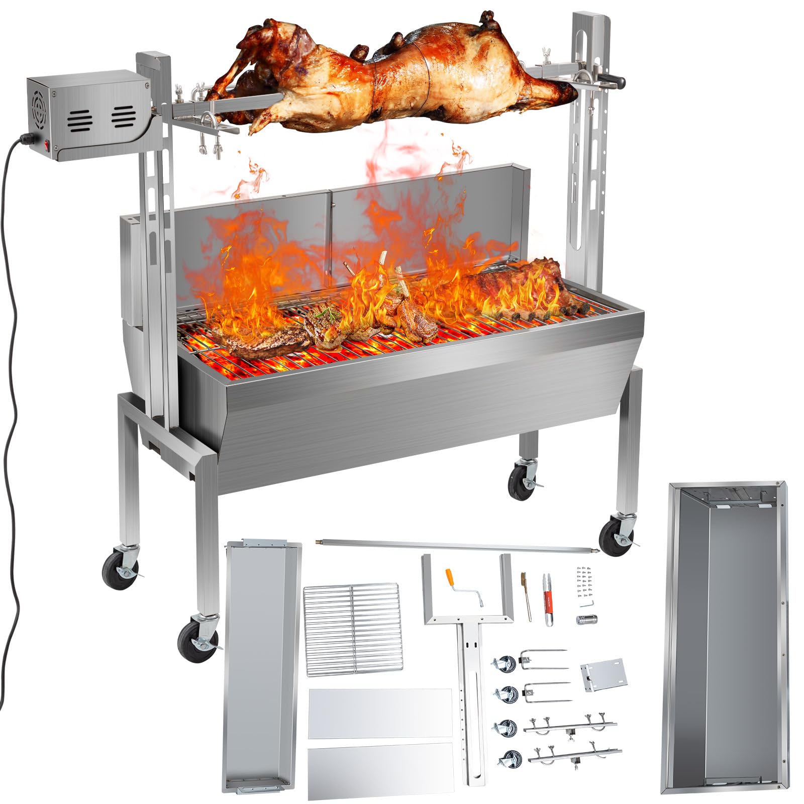 40W Electric BBQ Rotisserie Grill Kit - 48