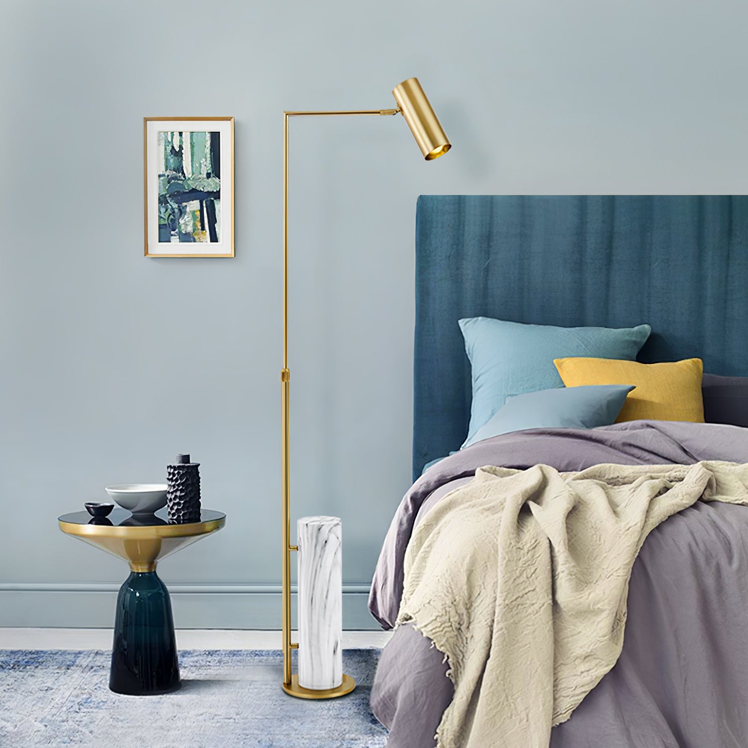 Modern Dimmable LED High Floor Lamp for Living Room - Adjustable Brightness, Tall Standing Light for Bedroom, Office & Reading Corner - Warm White to Cool Daylight (3000K-6500K)