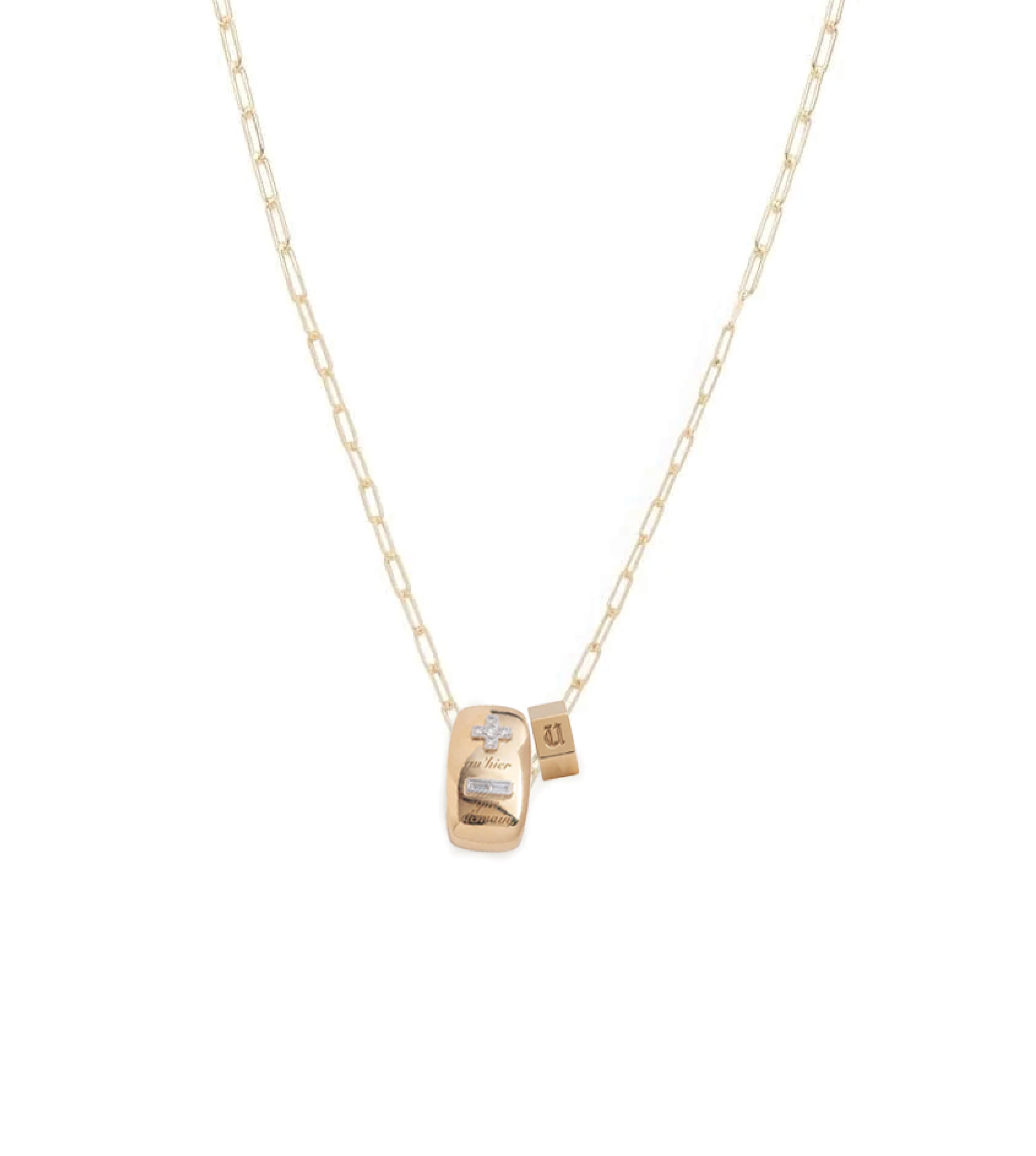 Evergrowing Heart Slide & Engravable Faceted Heartbeat Necklace - Dainty Fine Clip Pendant for Women, Gift for Her, Valentine's Day, Anniversary & Special Occasions