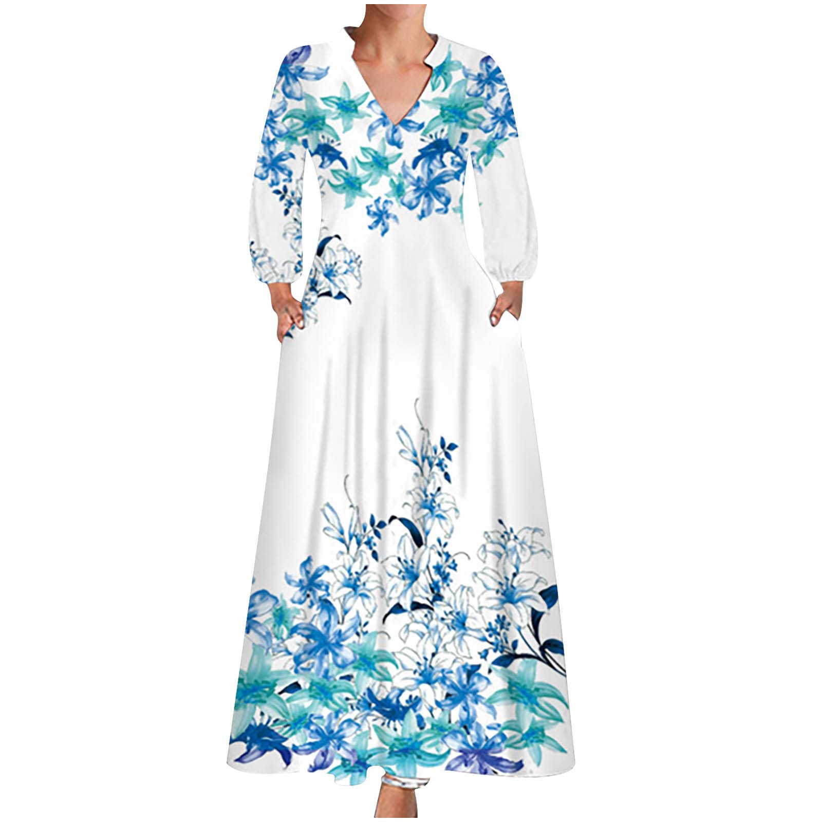 Azrian Women's Summer Casual T-Shirt Dress - Short Sleeve Sexy Slit Hem Flowy Dress for Beach, Vacation & Date Night | Plus Size Options Available