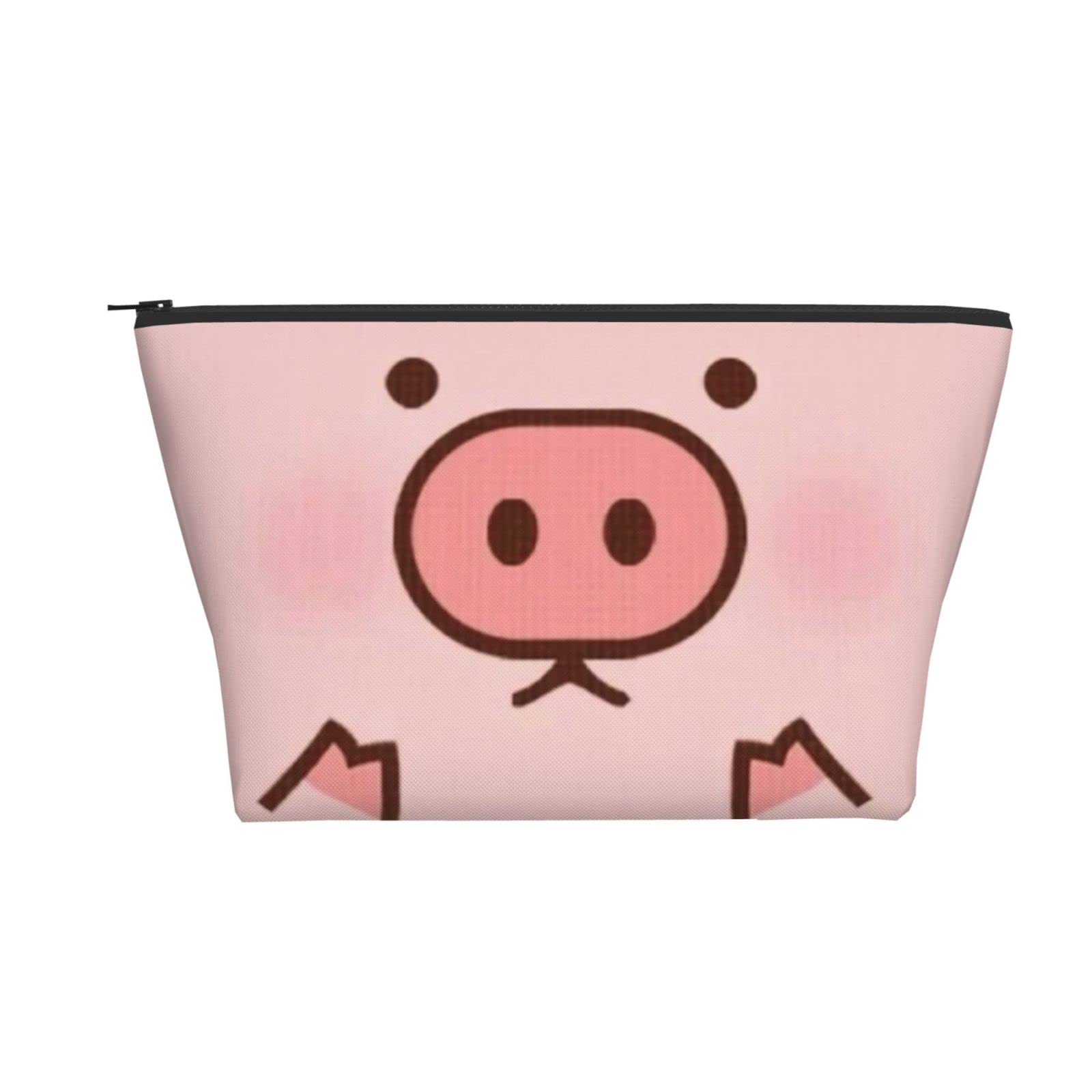 Women's Fashion Travel Makeup Bag - Cute Sloth & Pig Cartoon Cosmetic Organizer with Zipper for Toiletries, Mini Coin Purse Wallet | Perfect for Travel, Daily Use & Gifts (Pink)
