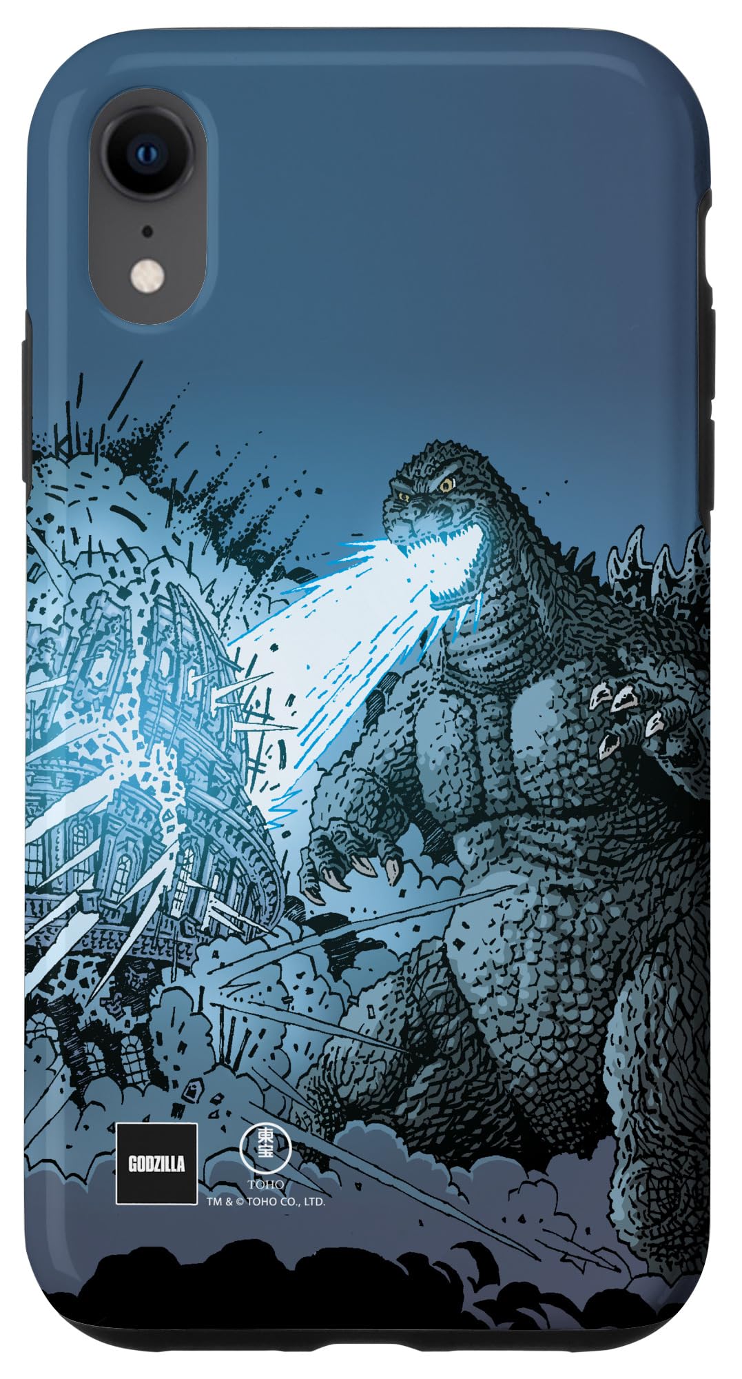 iPhone XR Case - Godzilla Comic Art Heat Ray Attack Design - Durable Protective Cover for Everyday Use, Gaming & Travel
