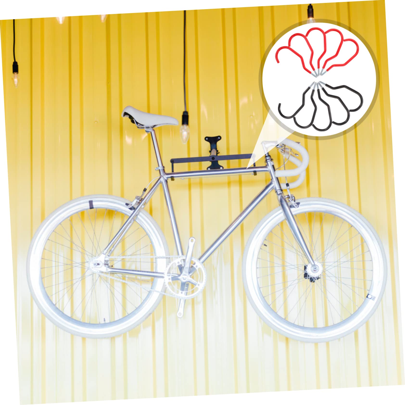 Veemoon 10 Pack Heavy Duty Wall Bike Hooks - Garage Ceiling Bicycle Storage Hangers, Metal Bike Rack for Basement & Shed Organization - Perfect for Hanging Bikes, Helmets & Sports Gear