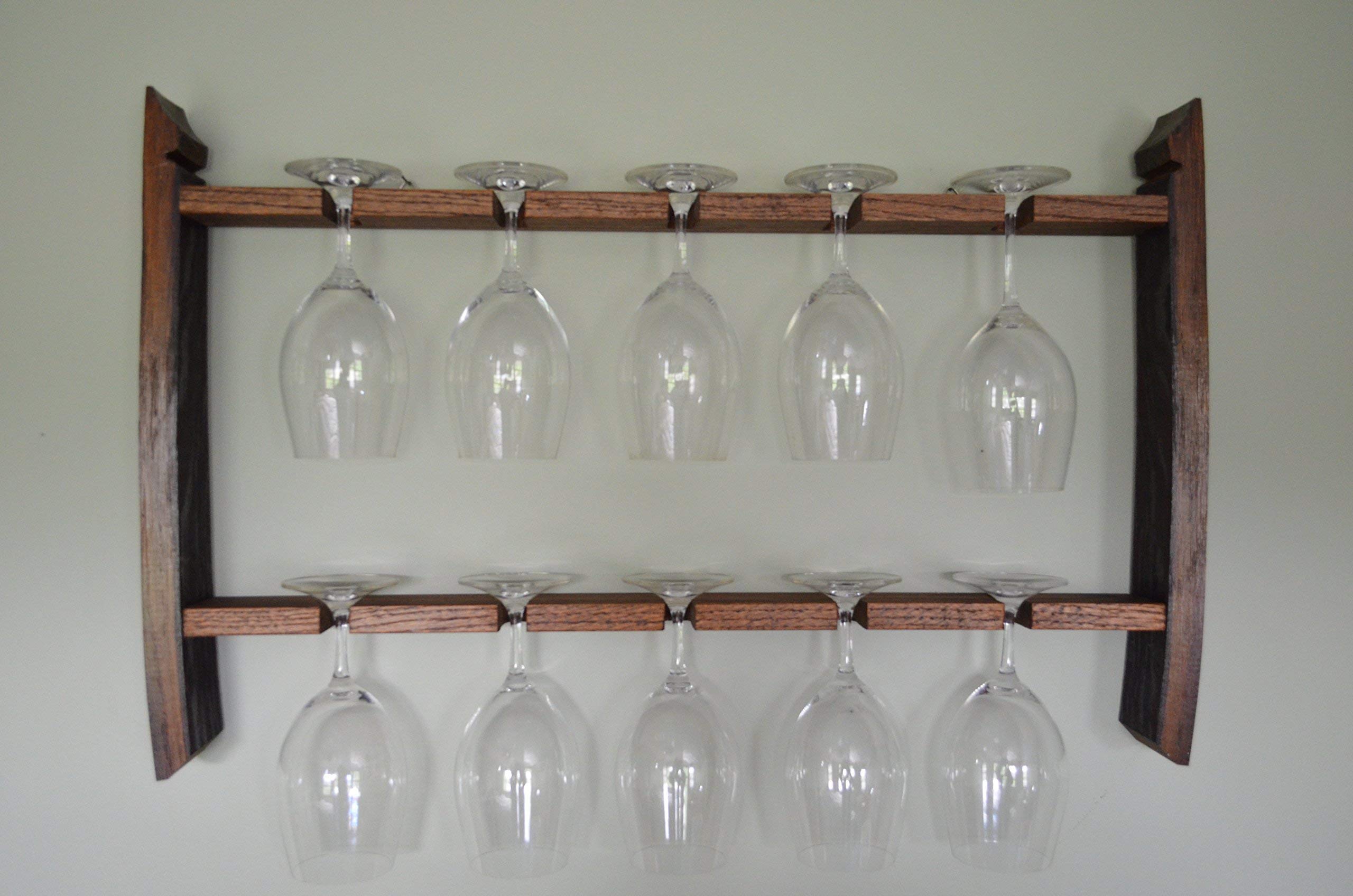 Premium Wine Glass Holder - Wall Mounted or Countertop Display for 6, 8, 12 Glasses - Perfect for Kitchen, Bar, Dining Room & Wine Cellar Organization