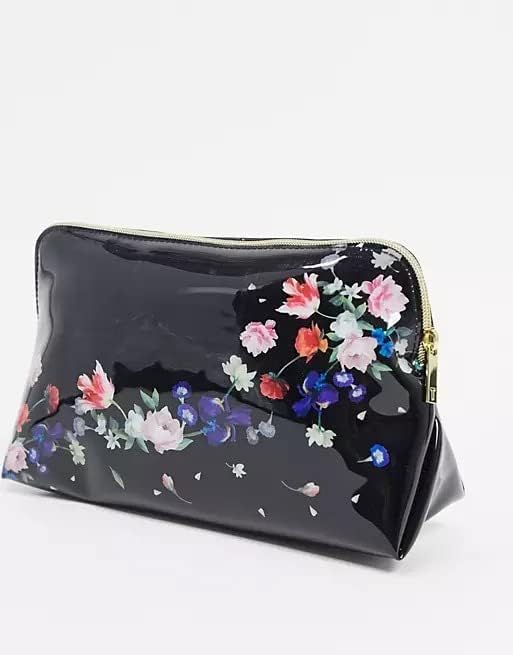 Ted Baker London Emiy Sandalwood Wash Toiletry Bag - Black Travel Cosmetic Organizer for Men & Women, Perfect for Gym, Vacation & Business Trips