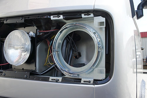 GoWesty 7 Round Headlight Brackets for VW Vanagon - Durable Replacement Parts for Off-Road & Camping Adventures