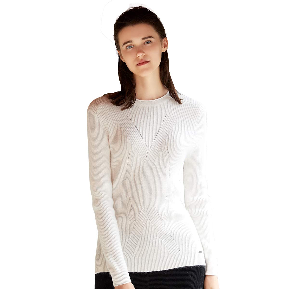 Zhili 2018 Winter O-Neck Slim Fit Cashmere Sweater for Women - Soft & Warm Pullover for Office, Dating & Holiday Outfits