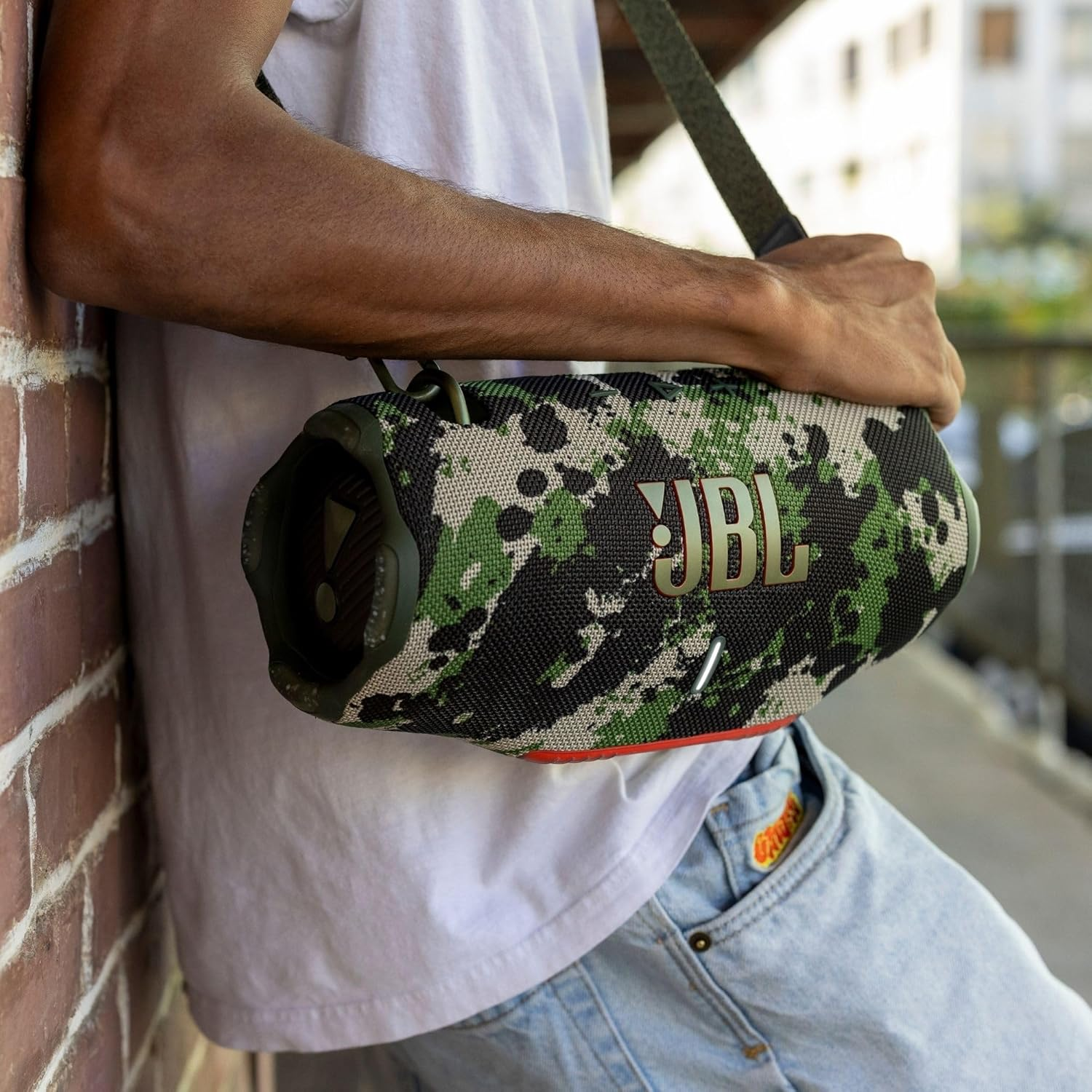 JBL Xtreme 4 Wireless Bluetooth Speaker - Portable Waterproof Speaker with Powerful Sound, Long Battery Life & Camouflage Design - Perfect for Outdoor Adventures, Beach Parties & Camping