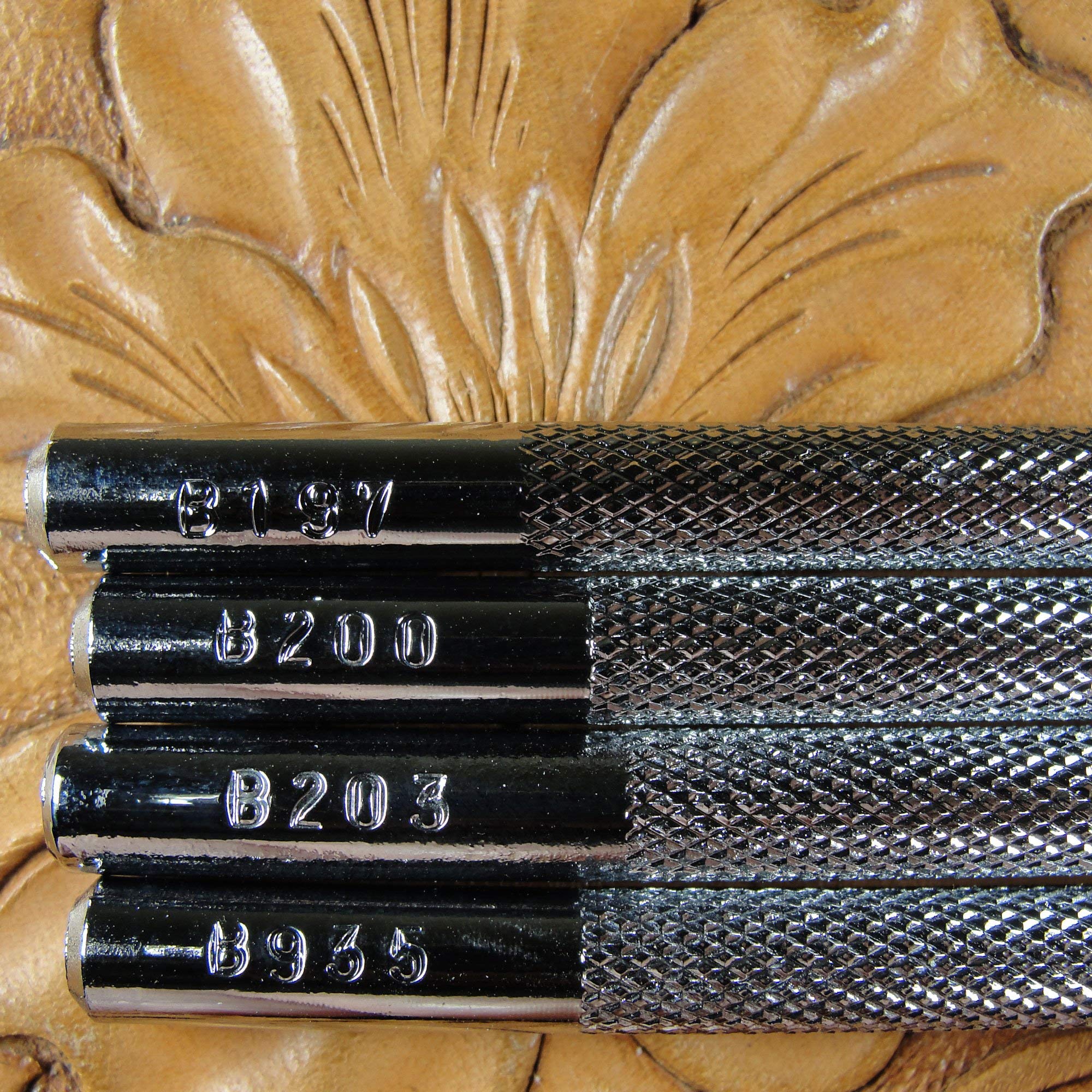 Premium Leather Beveler Stamps Set of 4 - Japanese High-Quality Leather Edge Smoothing Tools for Leathercraft, DIY Projects & Professional Leatherworking