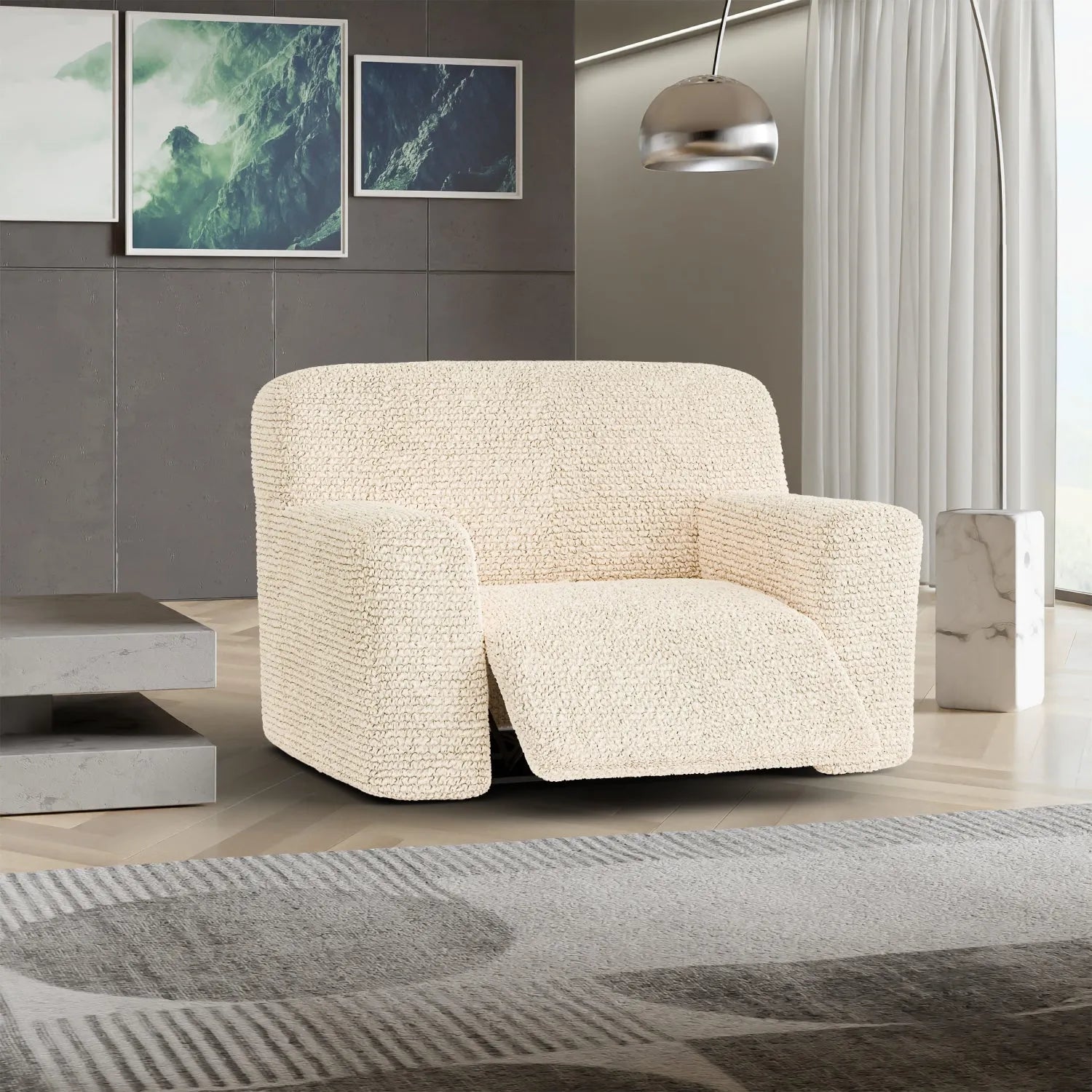 Large Reclining Armchair Slipcover - Microfiber Collection | Durable & Stylish Furniture Protector for Living Room, Home Theater & Office