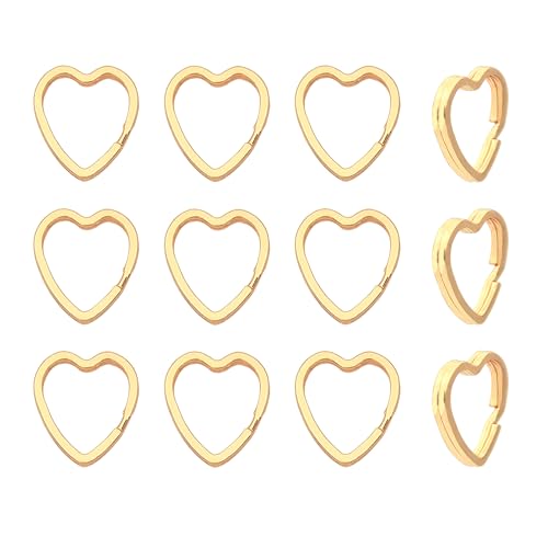 Heart Shape 12pcs Light Gold