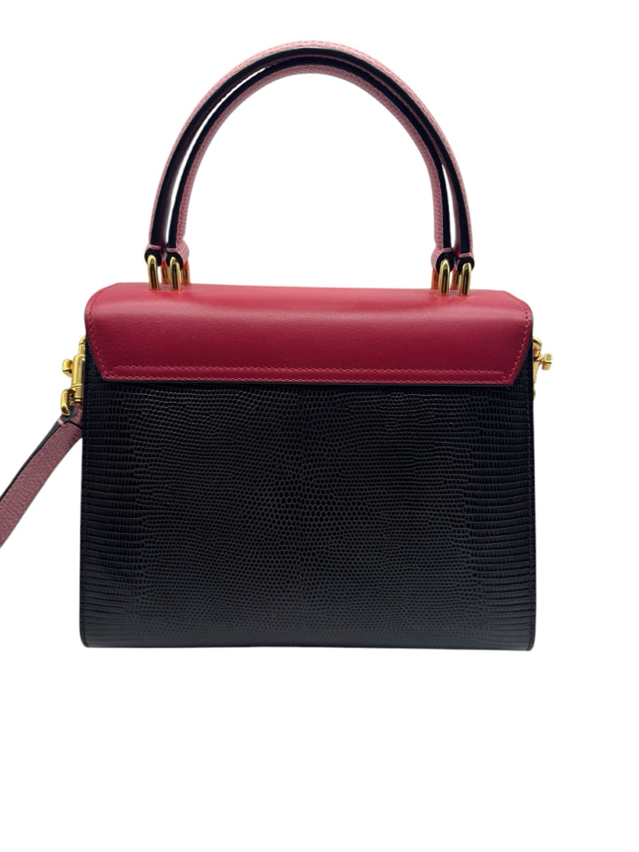 Dolce & Gabbana Iguana Embossed Crystal Satchel Bag - Luxury Designer Handbag for Women, Evening Parties & Special Occasions