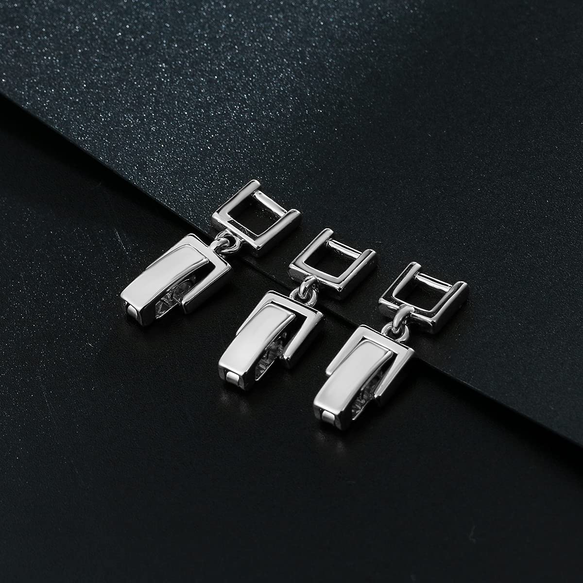 3pcs Gold/Rose Gold/White Gold Plated Fold Over Clasp Set - Jewelry Extender for Bracelets & Necklaces | Perfect for DIY Jewelry Making & Jewelry Repair